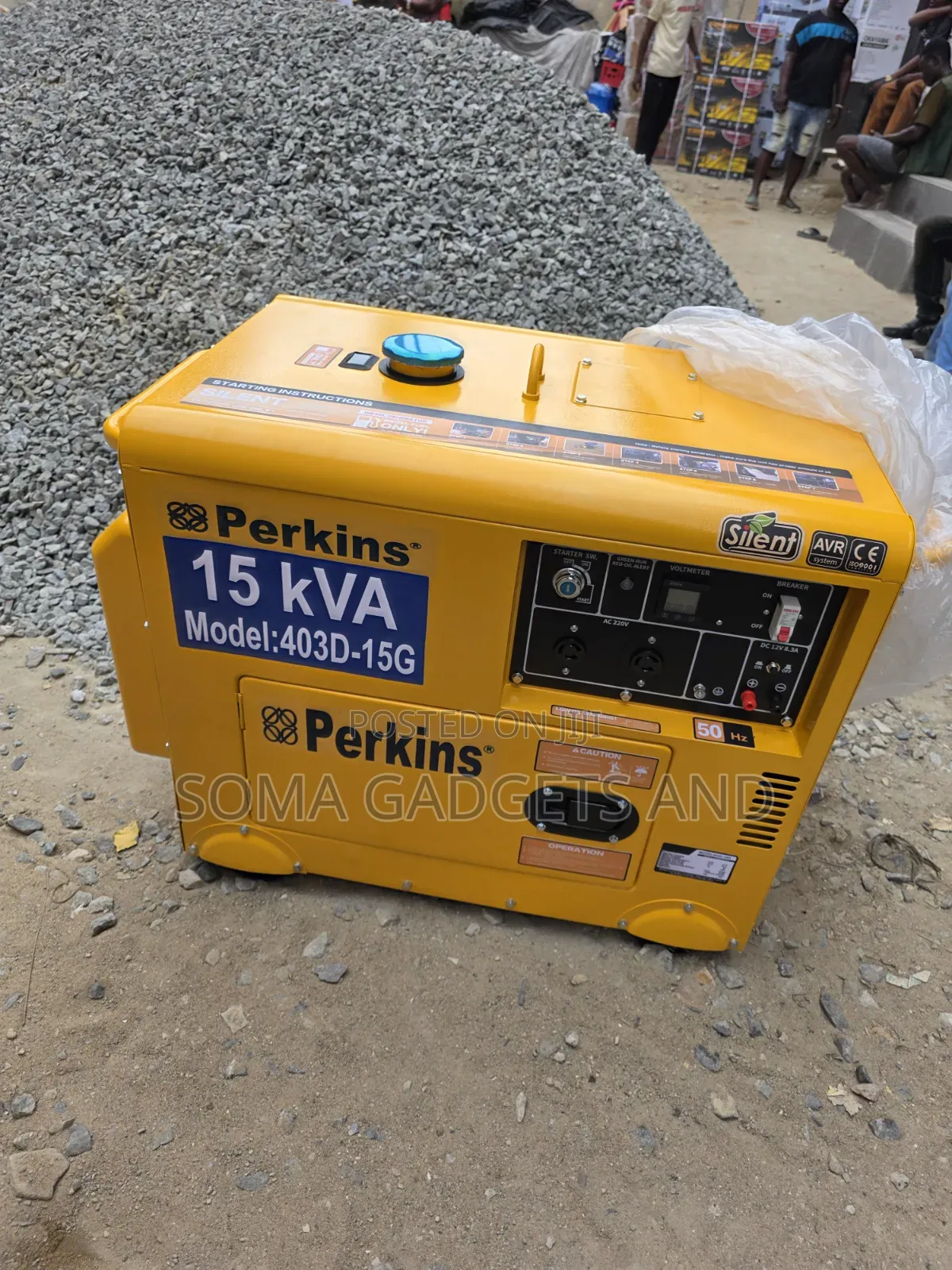 Powerful 15kva Perkins Diesel Soundproof Generator 100%copper Coil