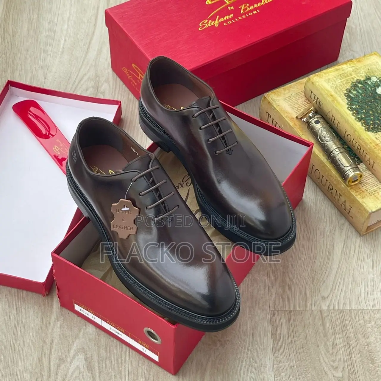 High Quality Stefano Barella Leather Brogue Shoes
