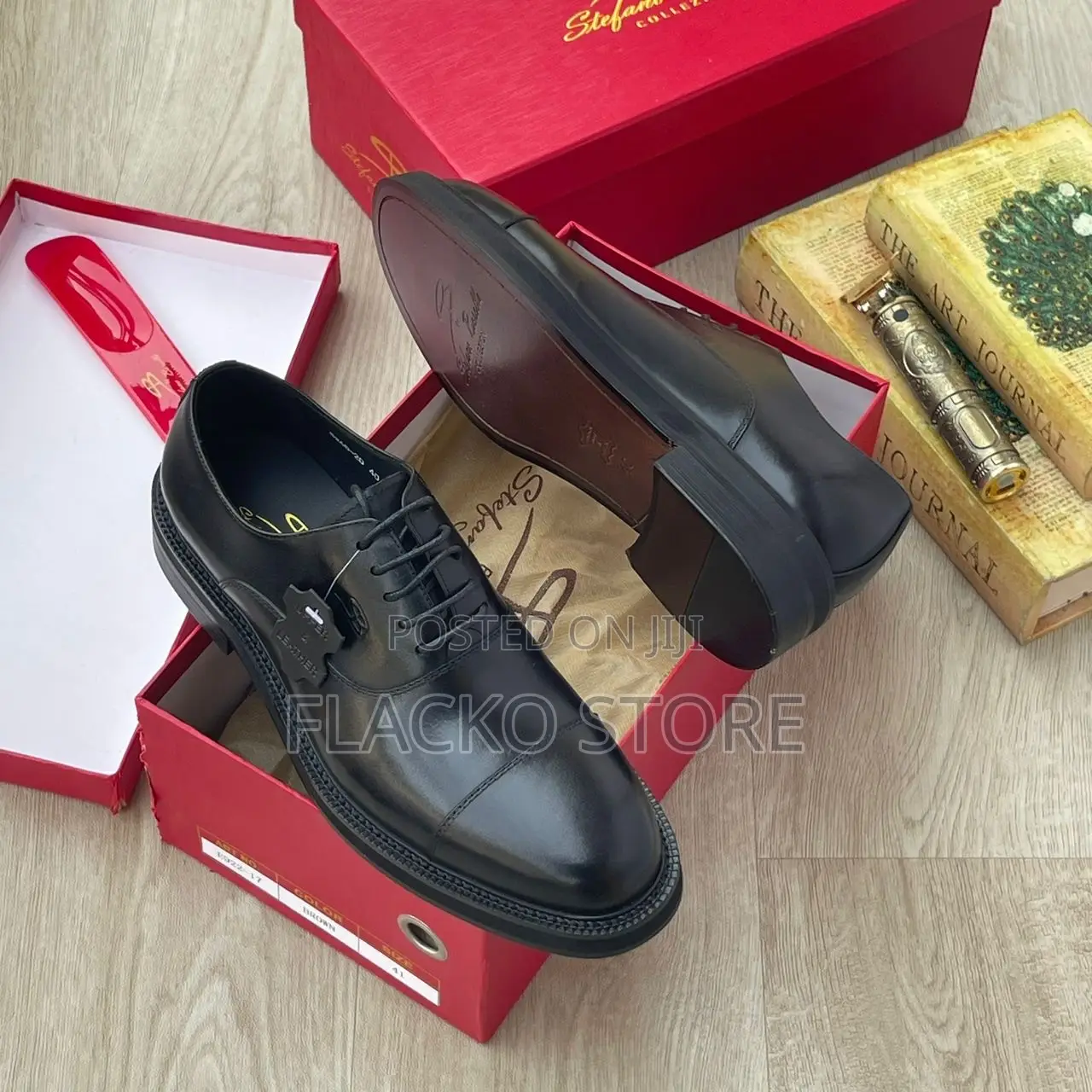 High Quality Stefano Barella Leather Brogue Shoes