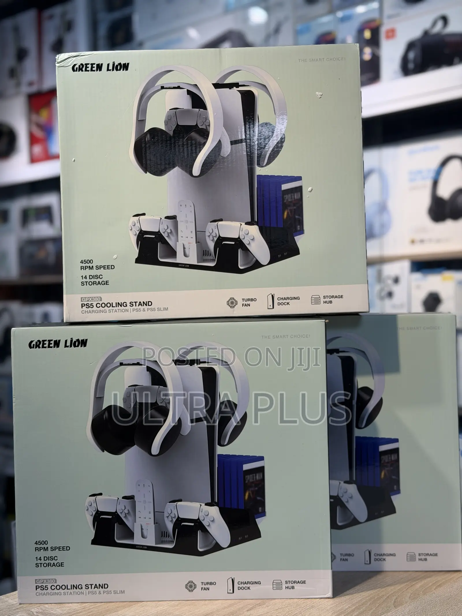 Green Lion PS5 Cooling Stand Charging Station