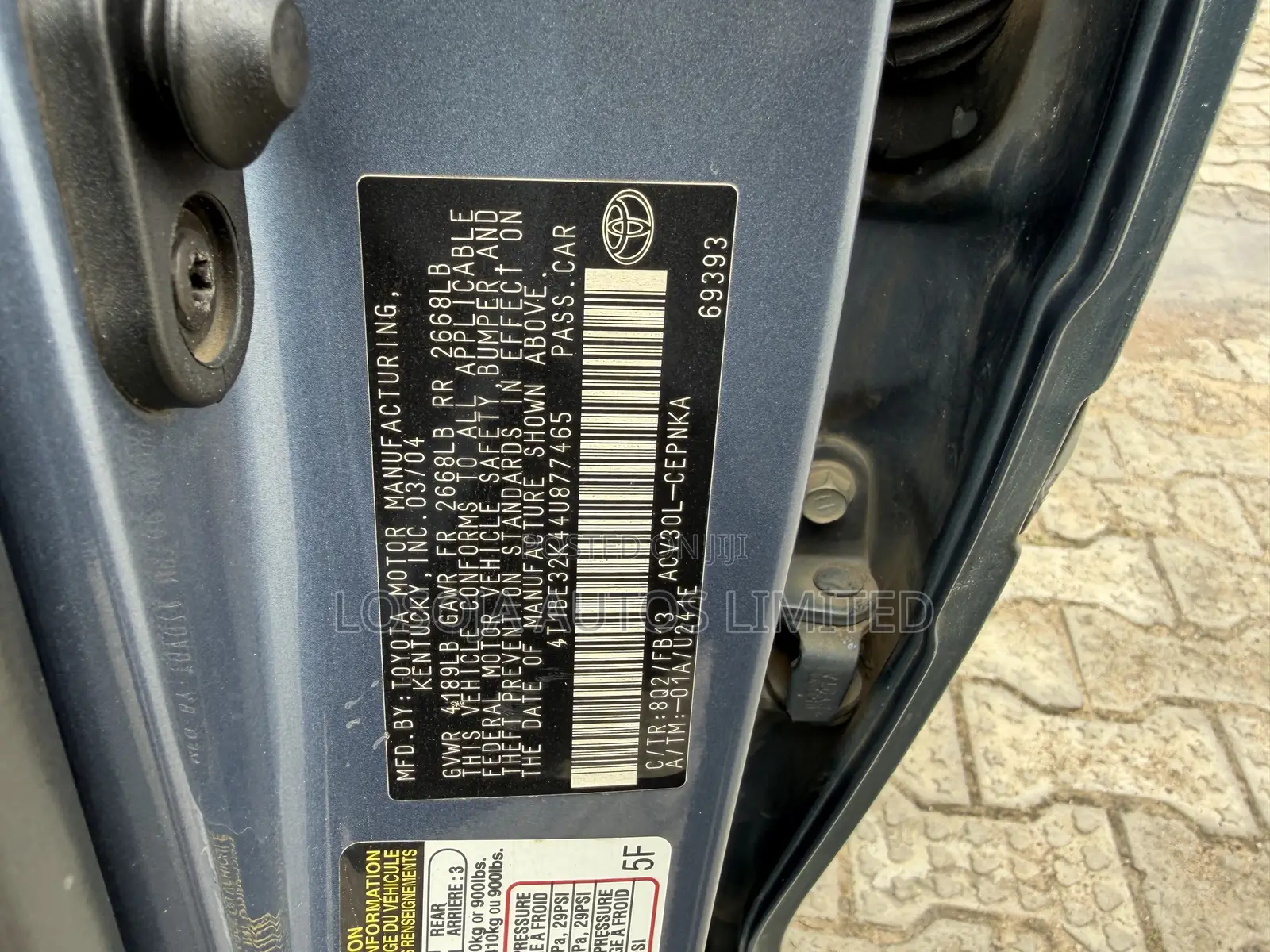 Toyota Camry LE 4dr Sedan (2.4L 4cyl 4A) 2004 Blue