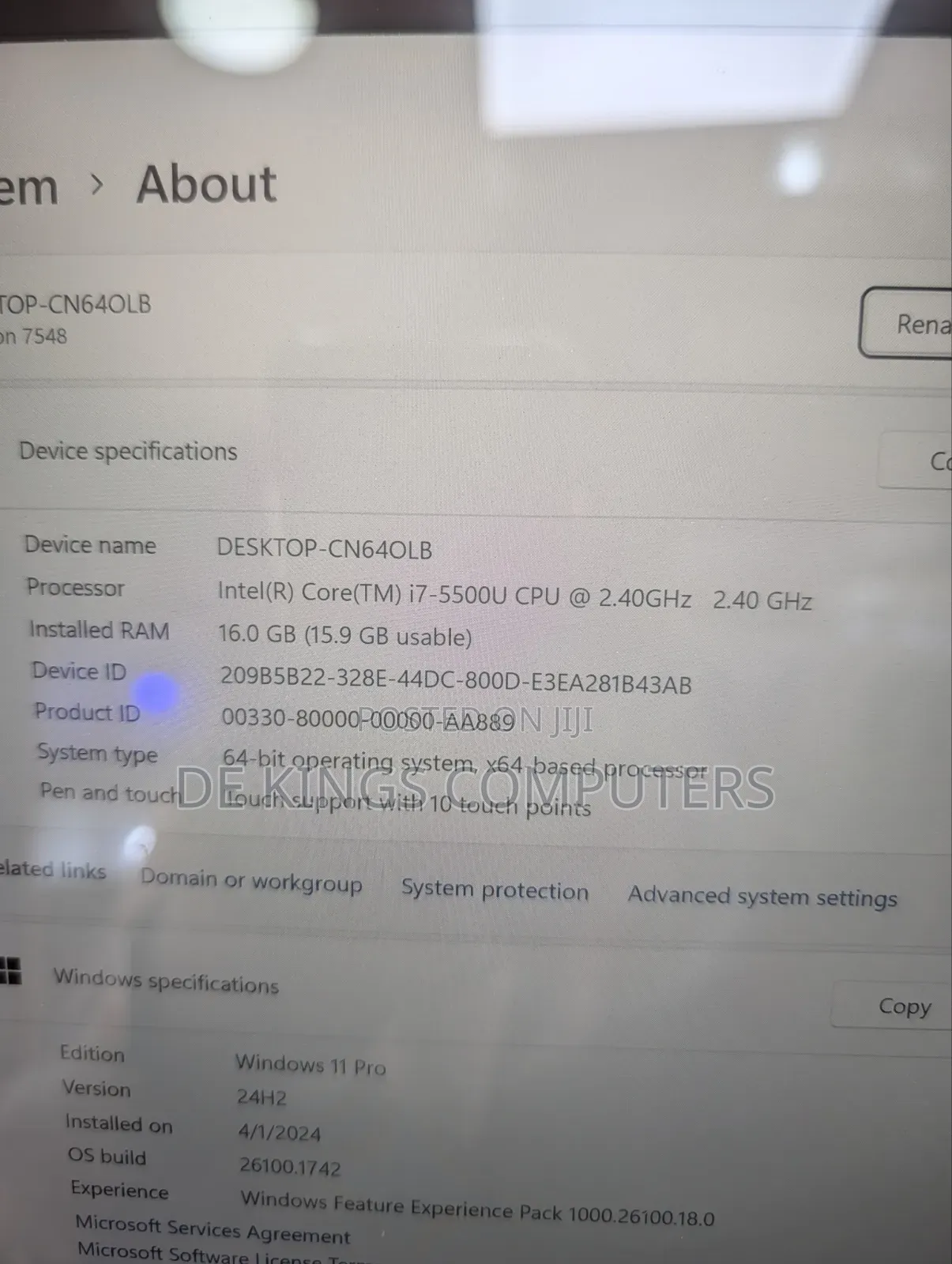 Laptop Dell Inspiron 15 7548 16GB Intel Core i7 SSD 256GB