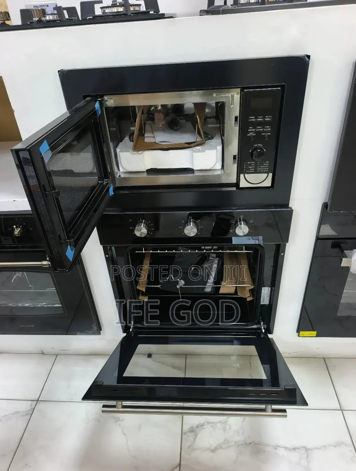 Original Polystar Built-in Gas & Electric Oven & Inbuilt 25L Microwave