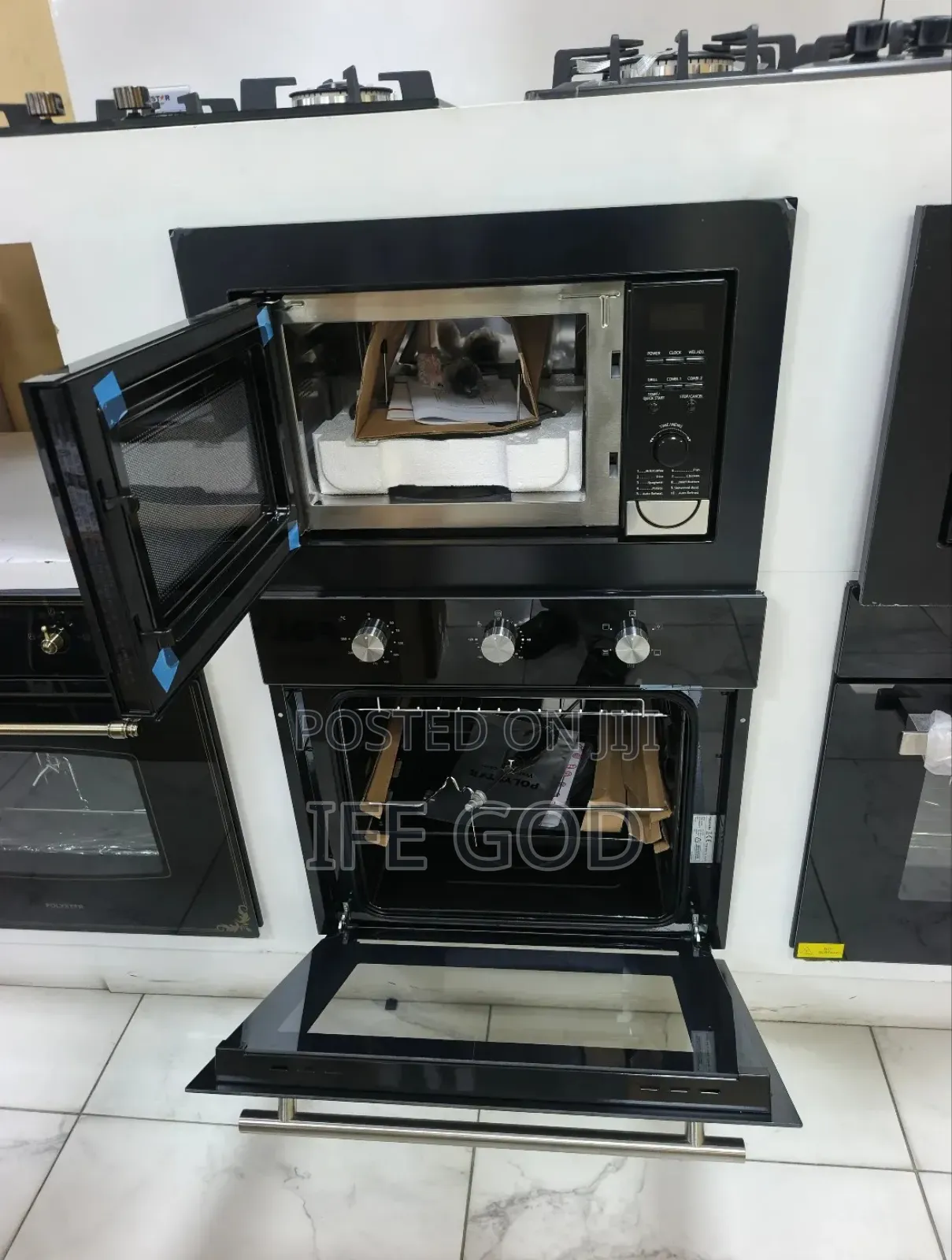 Original Polystar Built-in Gas & Electric Oven & Inbuilt 25L Microwave