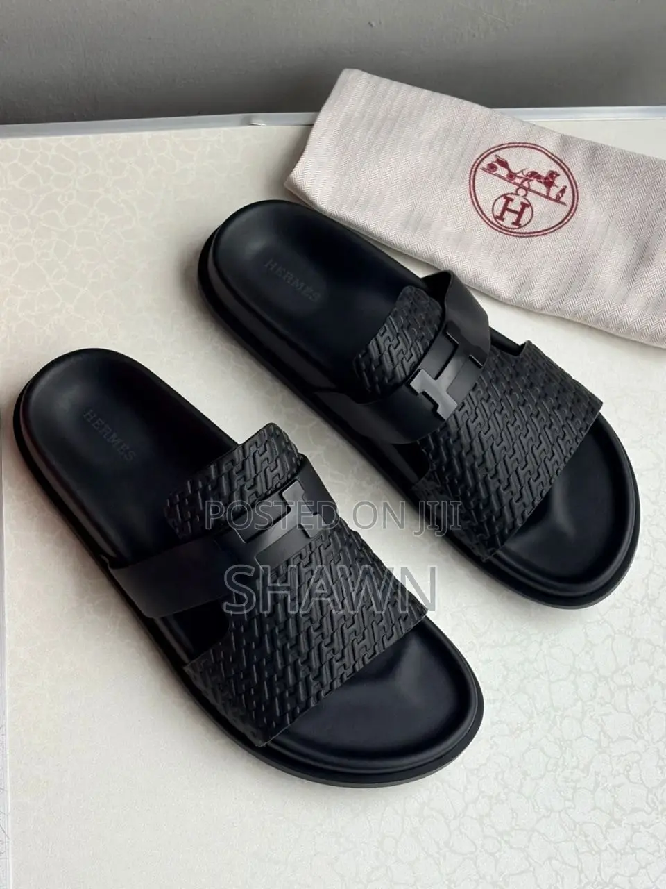 Hermes Luxury Leather Slippers