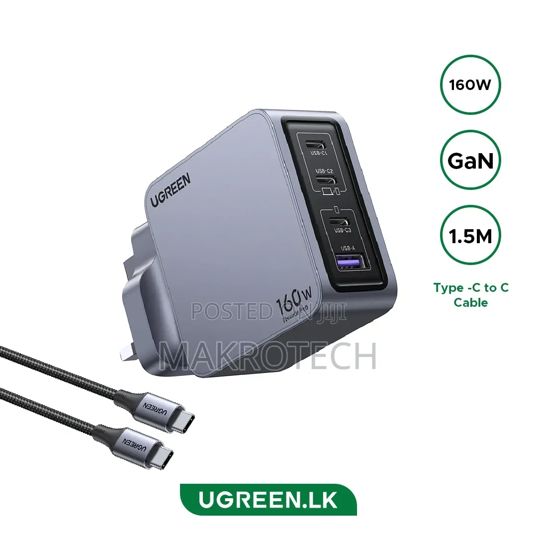UGREEN Nexode Pro 160W GaN USB C Laptop Charger, 4-Port PD 3.1 PPS