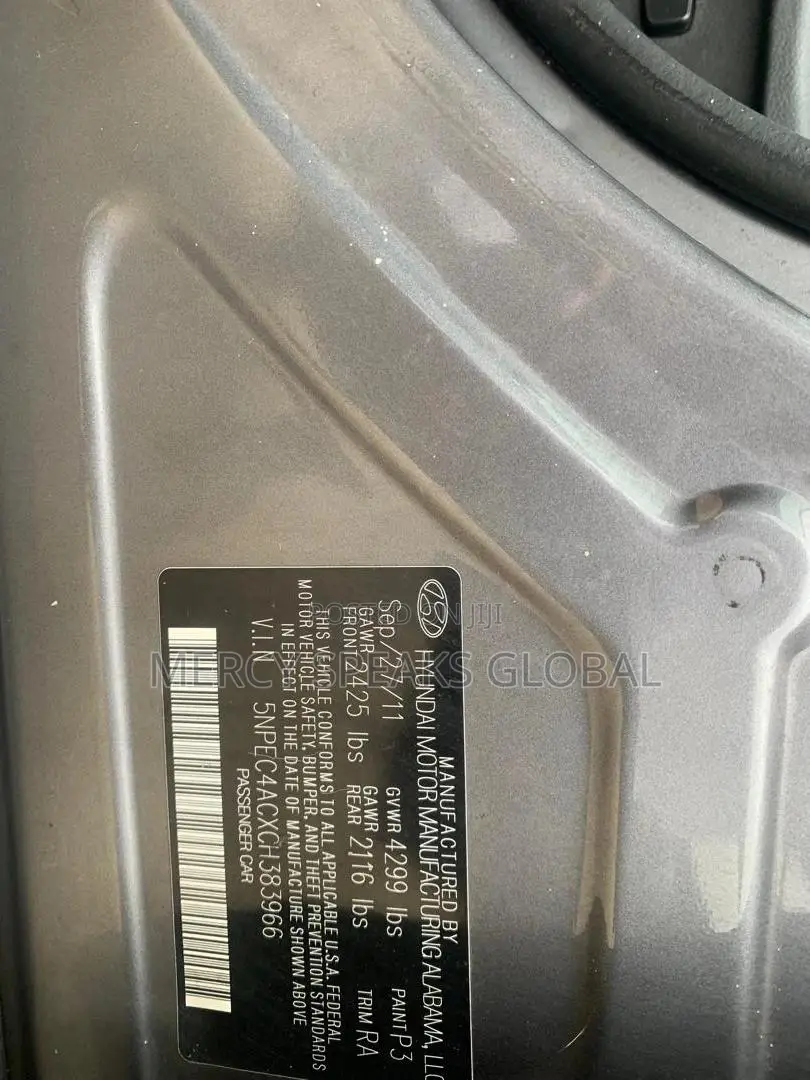 Hyundai Sonata GLS Sedan FWD (2.4L 4cyl 6A) 2012 Gray