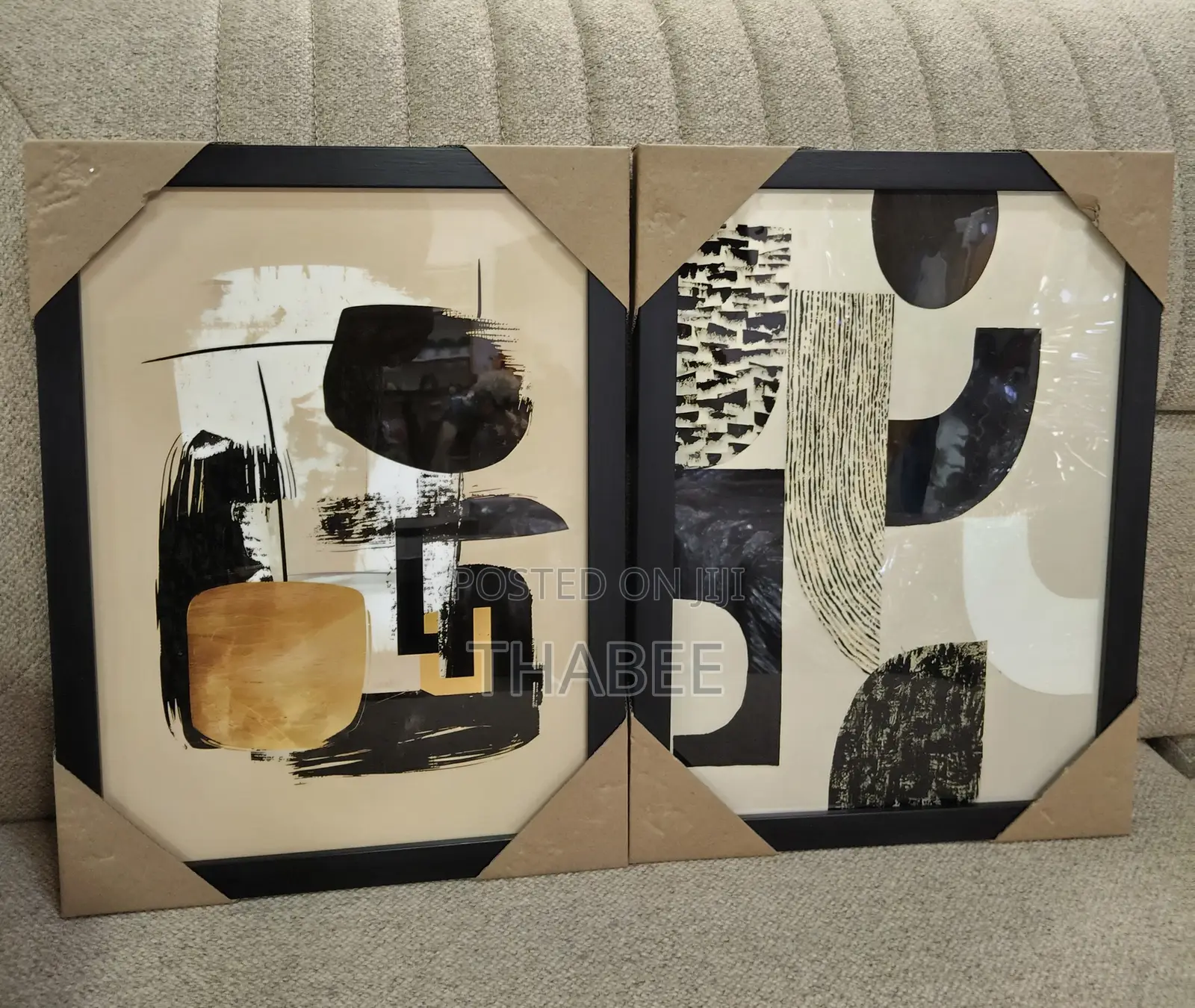 Modern Neutral Abstract Wall Art – 2-Piece Set