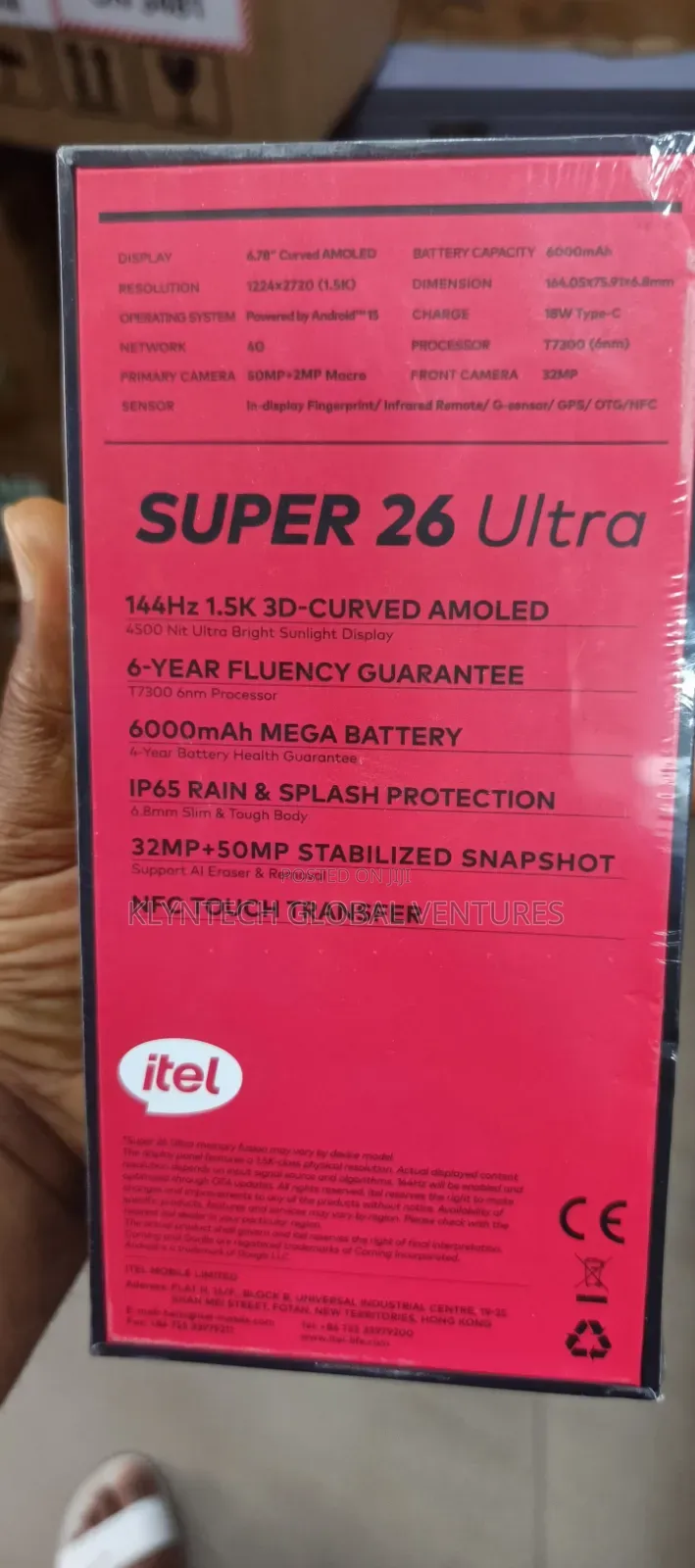 New Itel S26 Ultra 256 GB Black