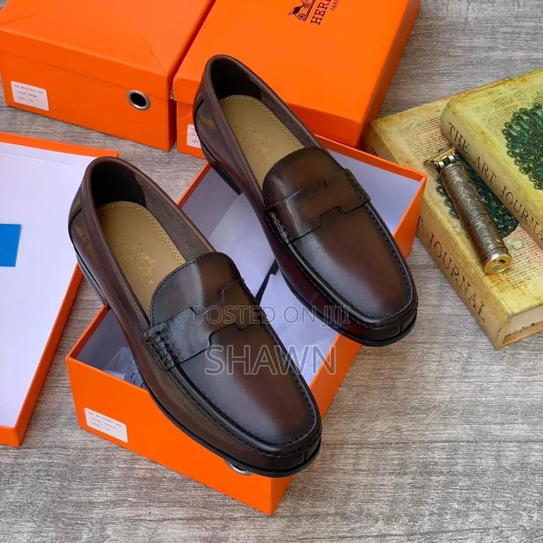 Original Hermes Leather Loafers