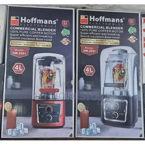Hoffmans 4L Electronic Commercial Blender With 100% Pure Copper Motor