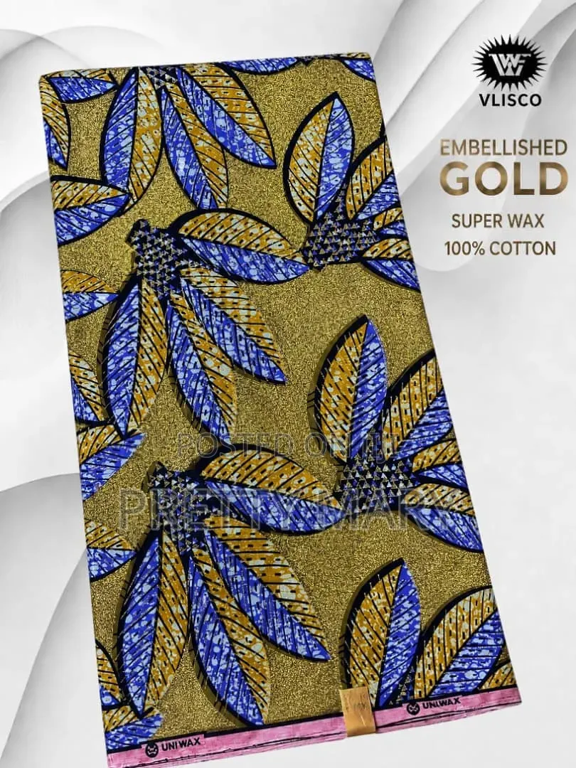 Gold Super Wax Ankara Fabric