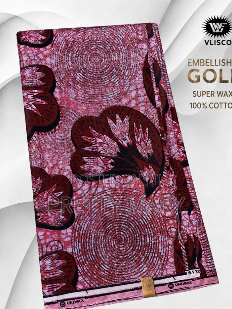 Gold Super Wax Ankara Fabric