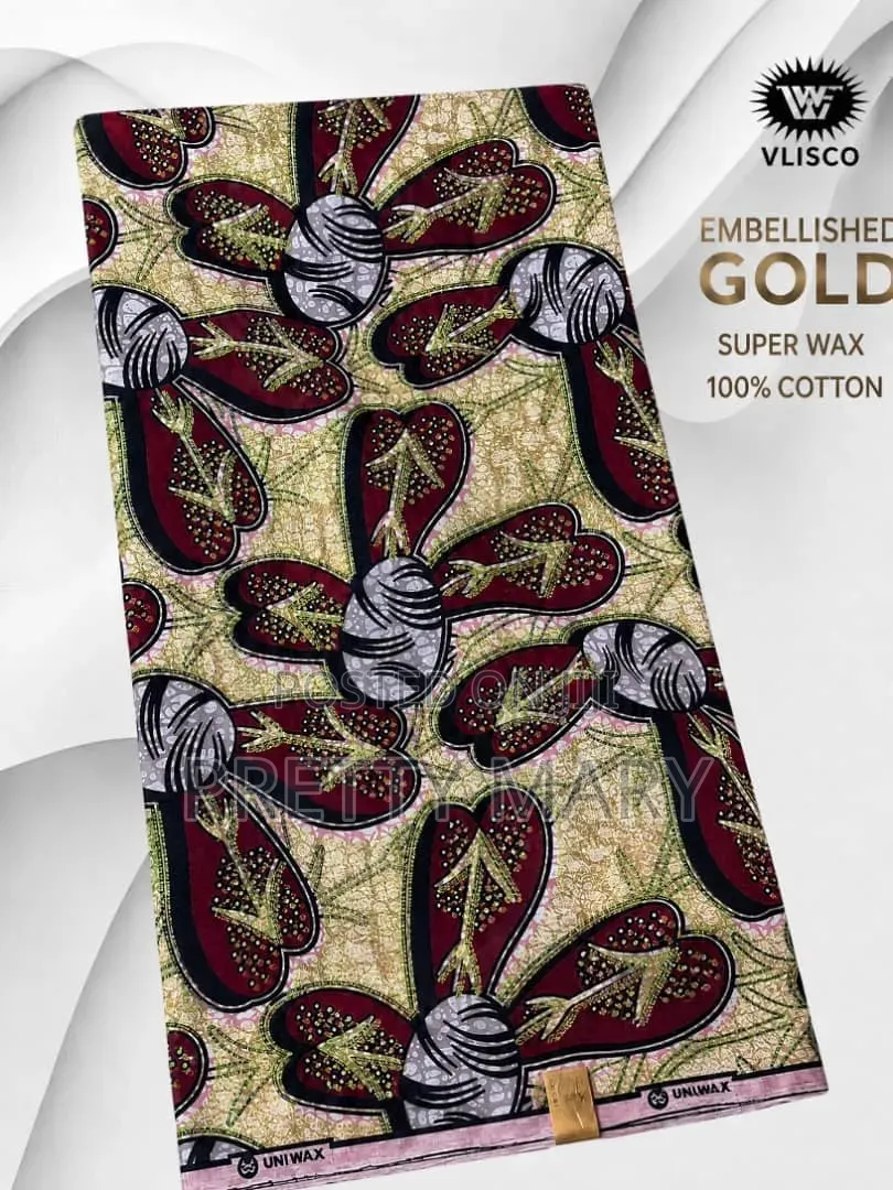 Gold Super Wax Ankara Fabric