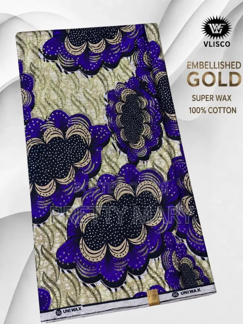 Gold Super Wax Ankara Fabric