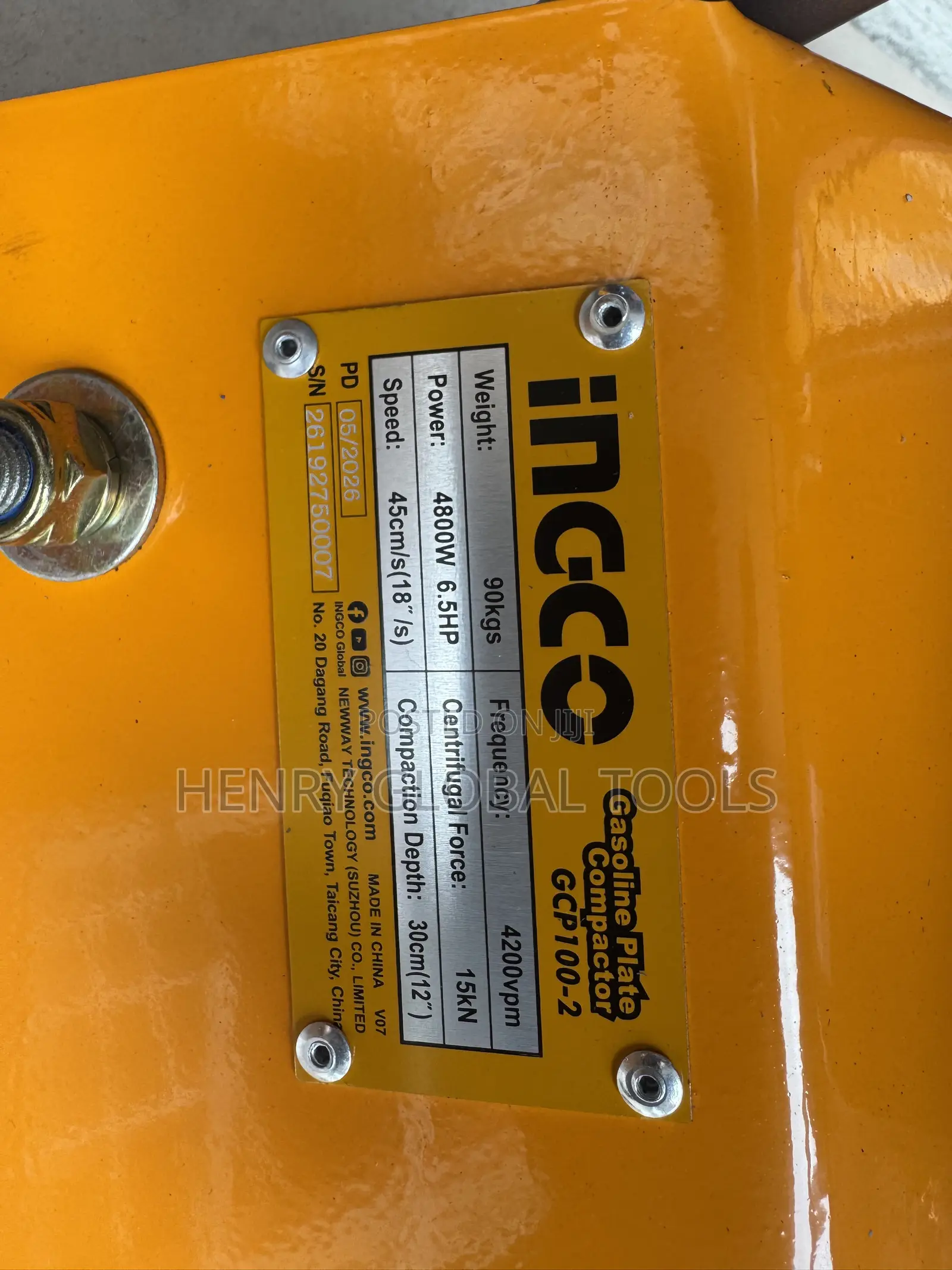 C-90 INGCO Gasoline Plate Compactor GCP100-