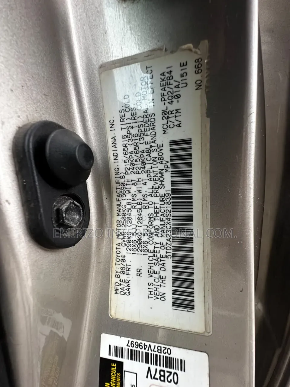Toyota Sienna 2005 Gold