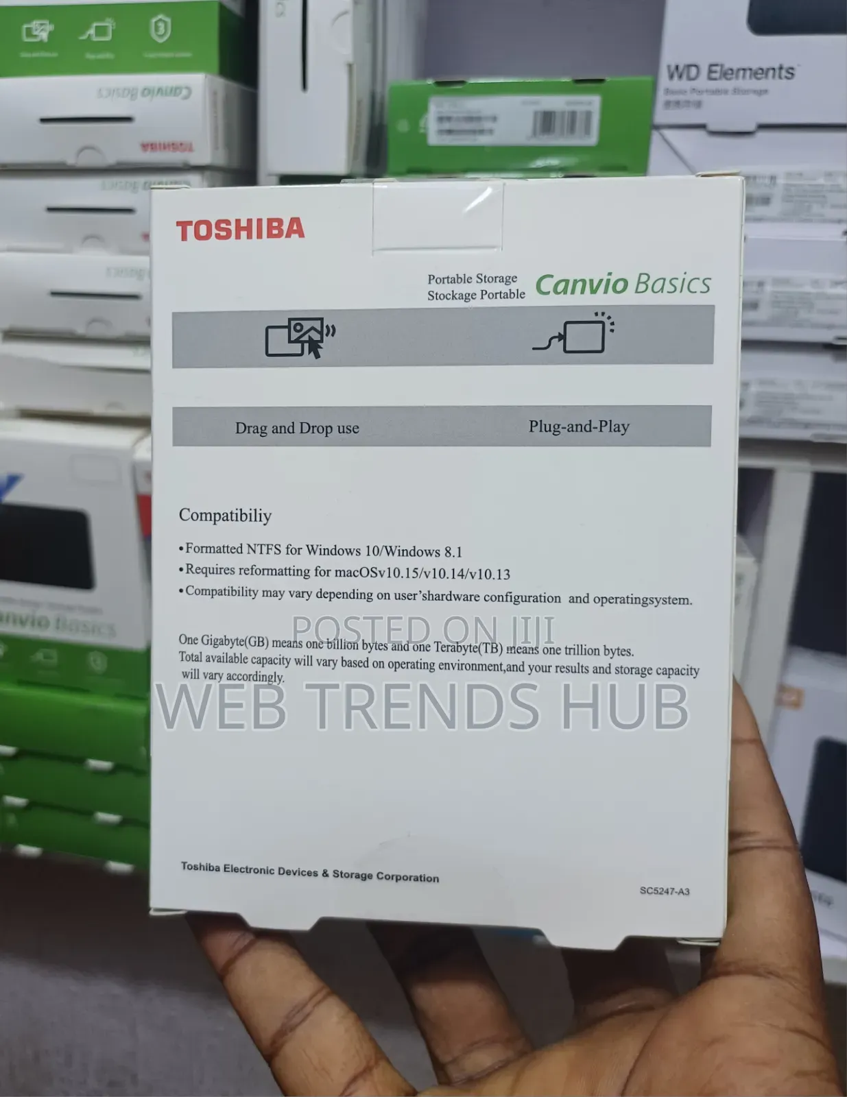 Toshiba Canvio Basics 1TB External Hard Drive