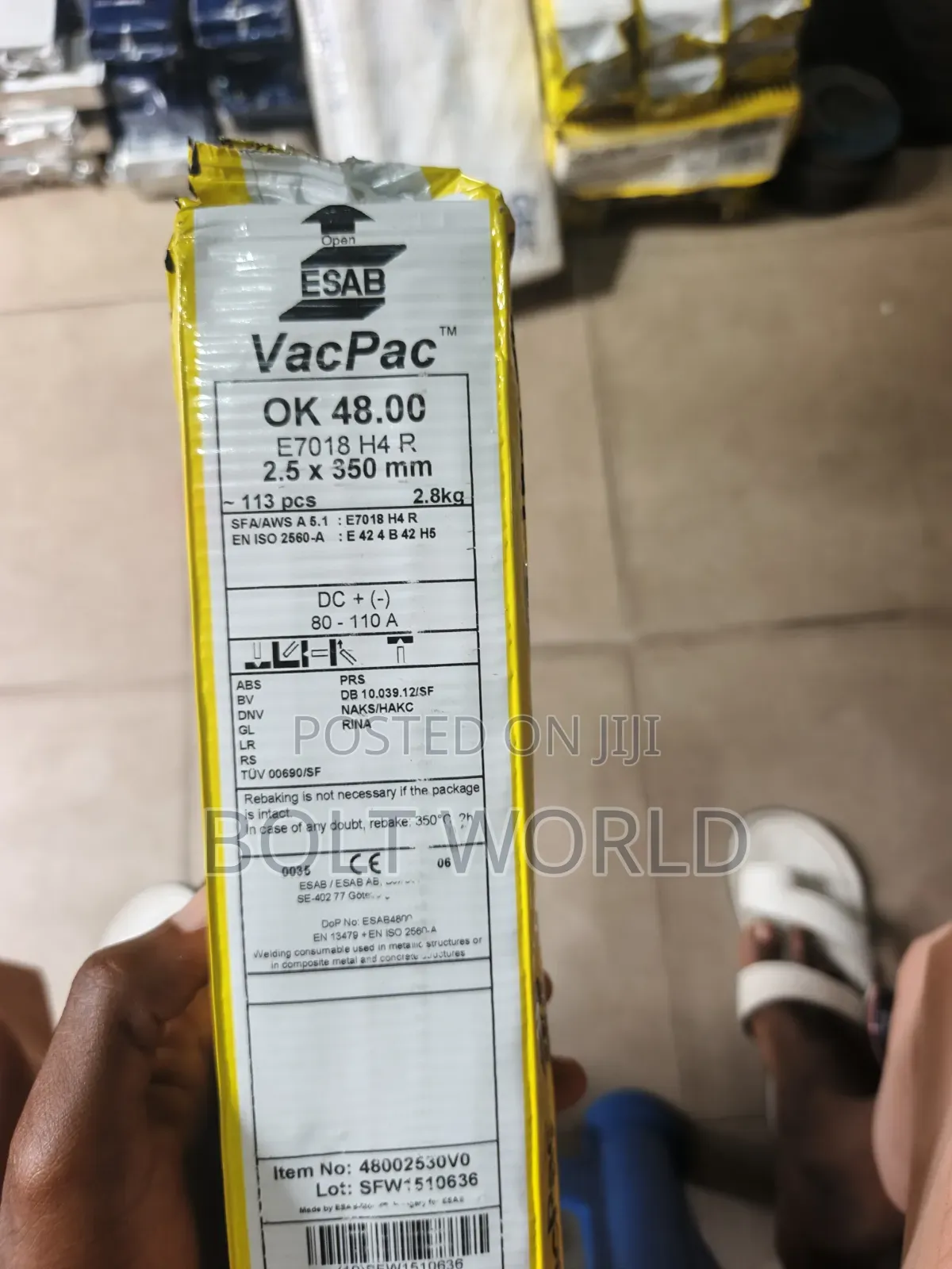 Esab OK 48:00 2.5mmx350 E7018 Welding Electrode Vac Pac