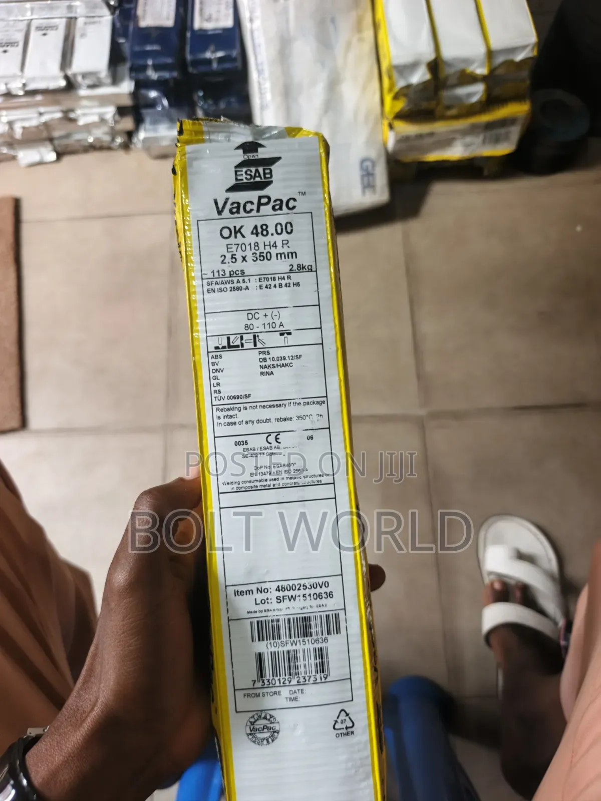 Esab OK 48:00 2.5mmx350 E7018 Welding Electrode Vac Pac