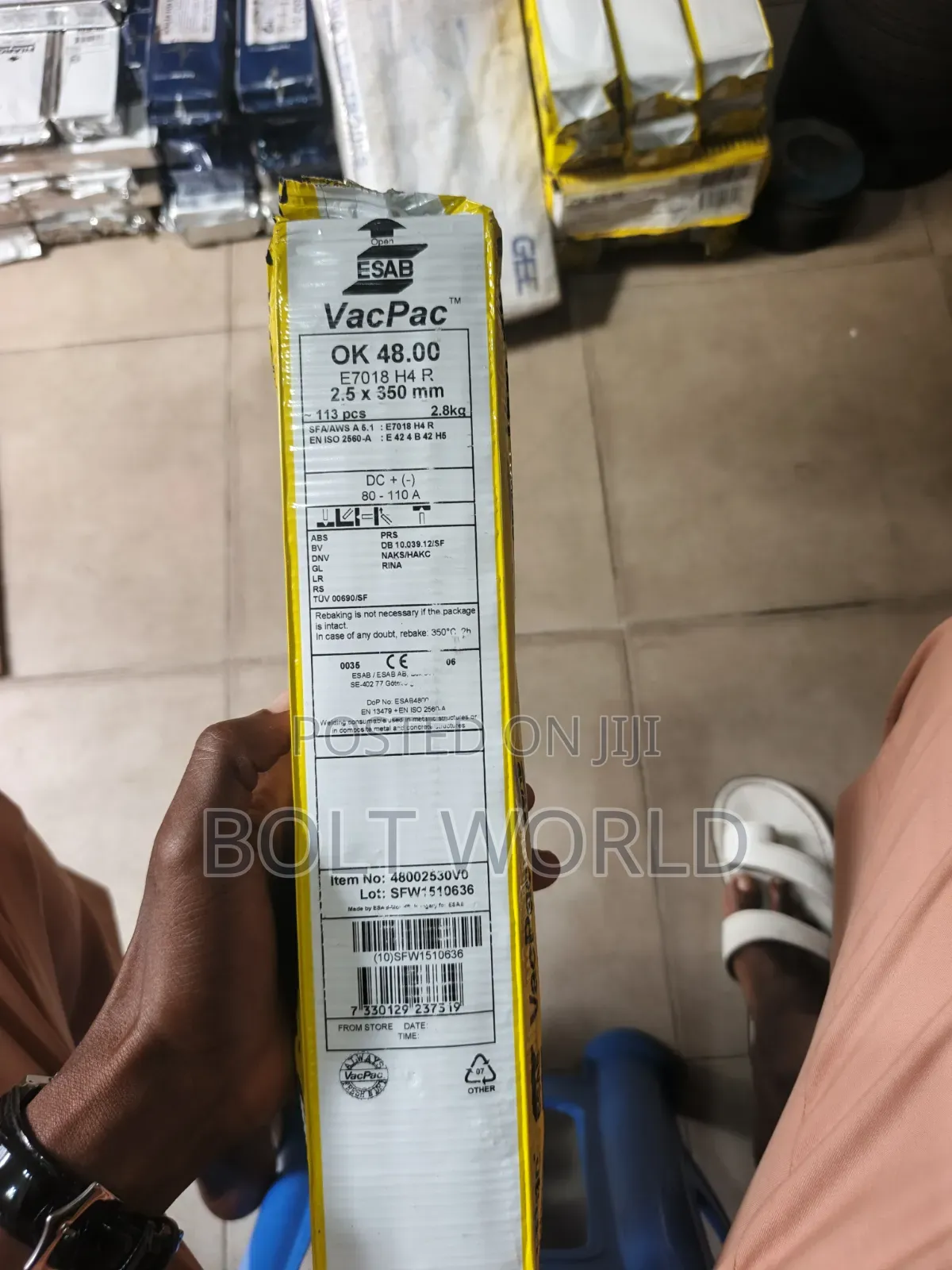 Esab OK 48:00 2.5mmx350 E7018 Welding Electrode Vac Pac