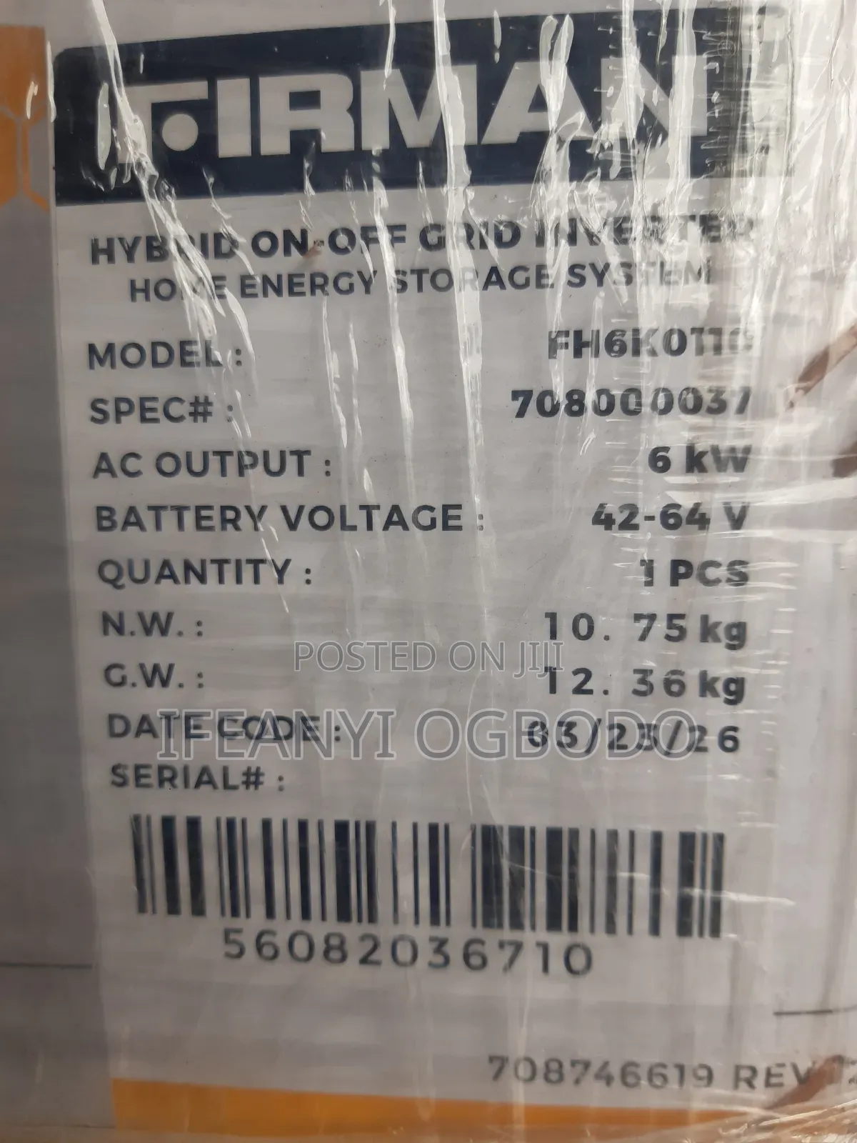 Fireman Solar Inverter 6.2kva 48v Hybrid