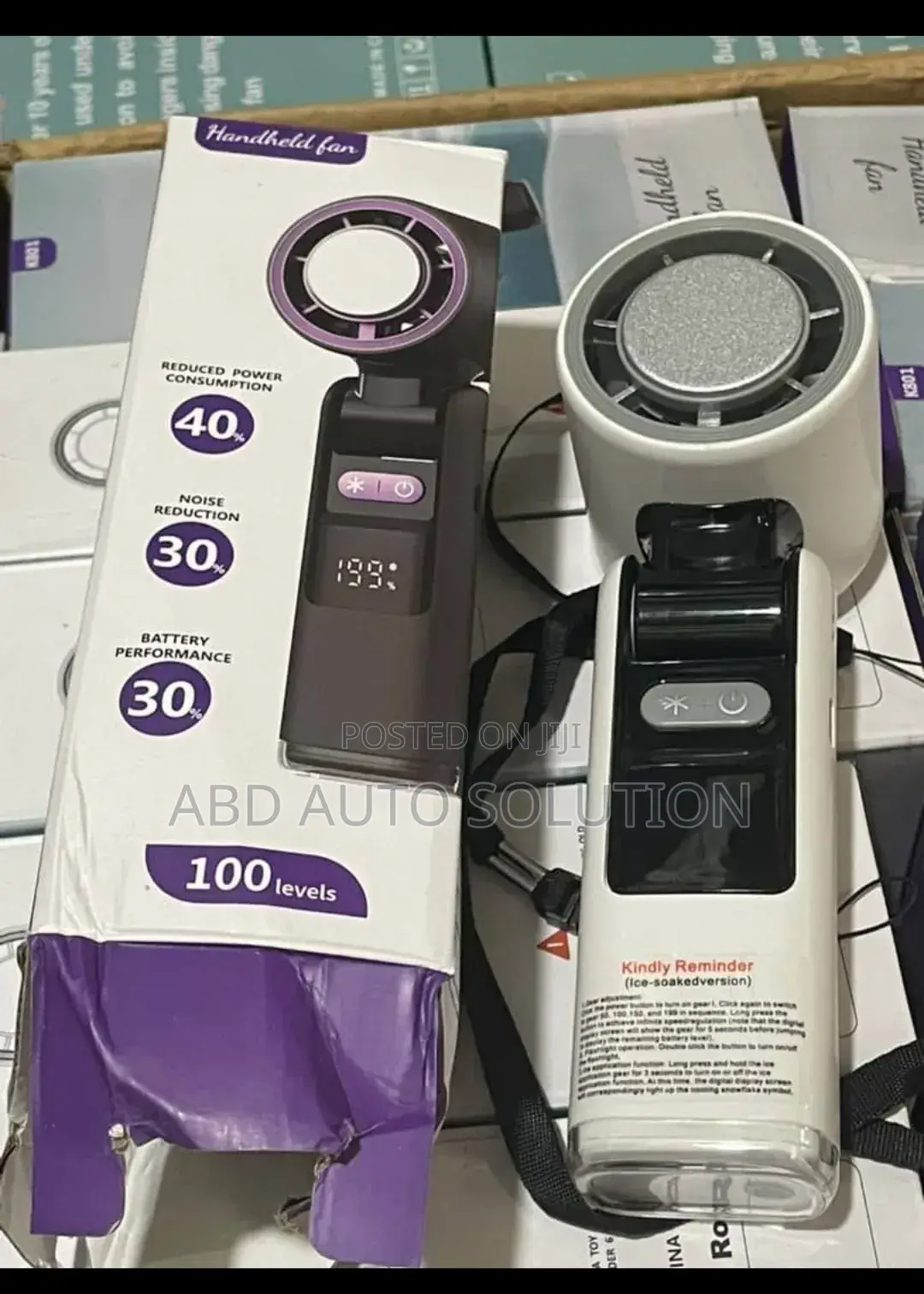100-Level Rechargeable Handheld Fan