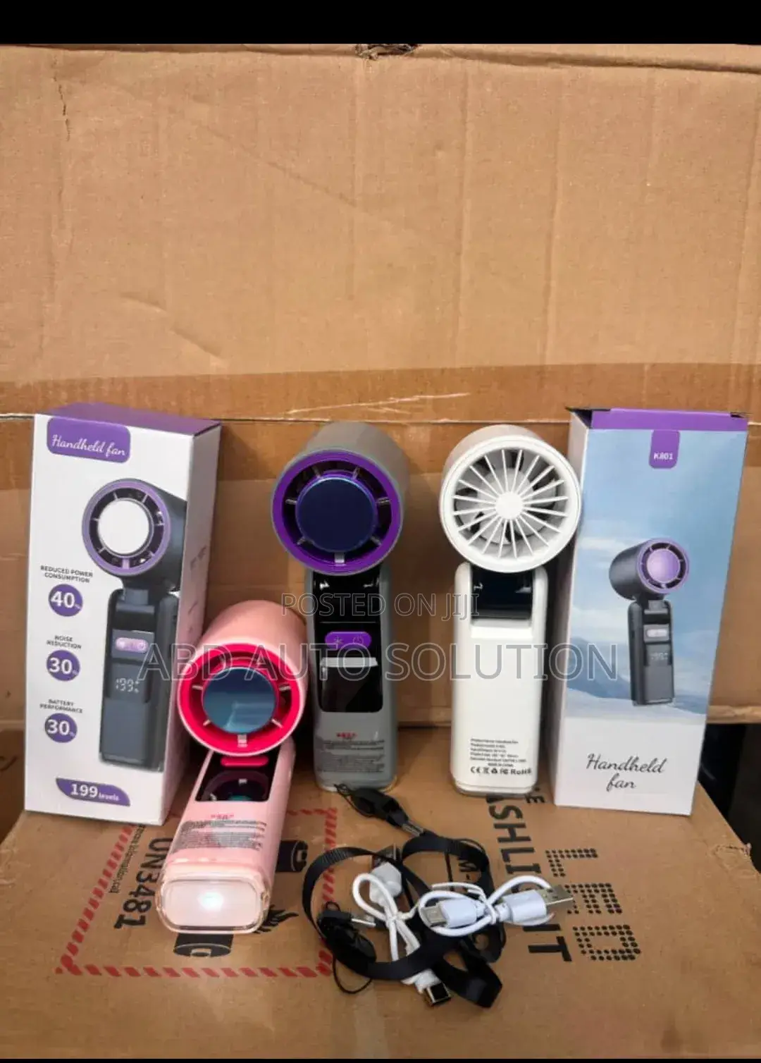 100-Level Rechargeable Handheld Fan