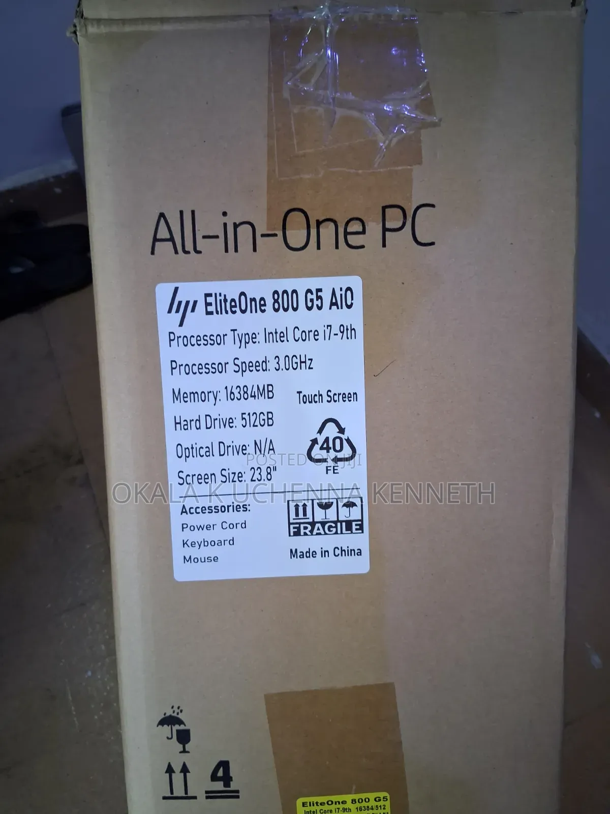 New HP EliteOne 800 G6 16GB Intel Core i7 HDD+SSD 512GB