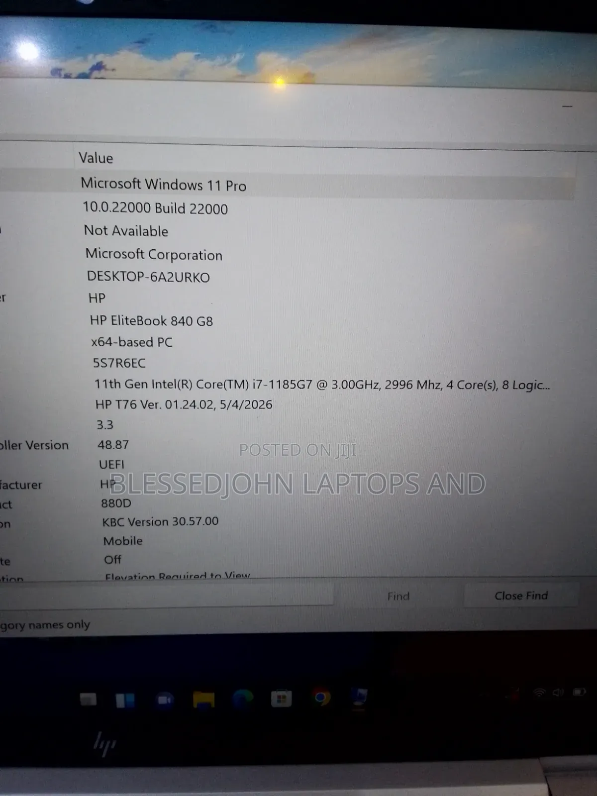 Laptop HP EliteBook 840 G8 16GB Intel Core i7 SSD 512GB