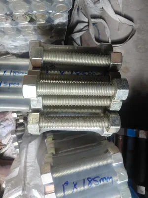 1" X 185mm Cadium Plated Stud Bolt and Nuts