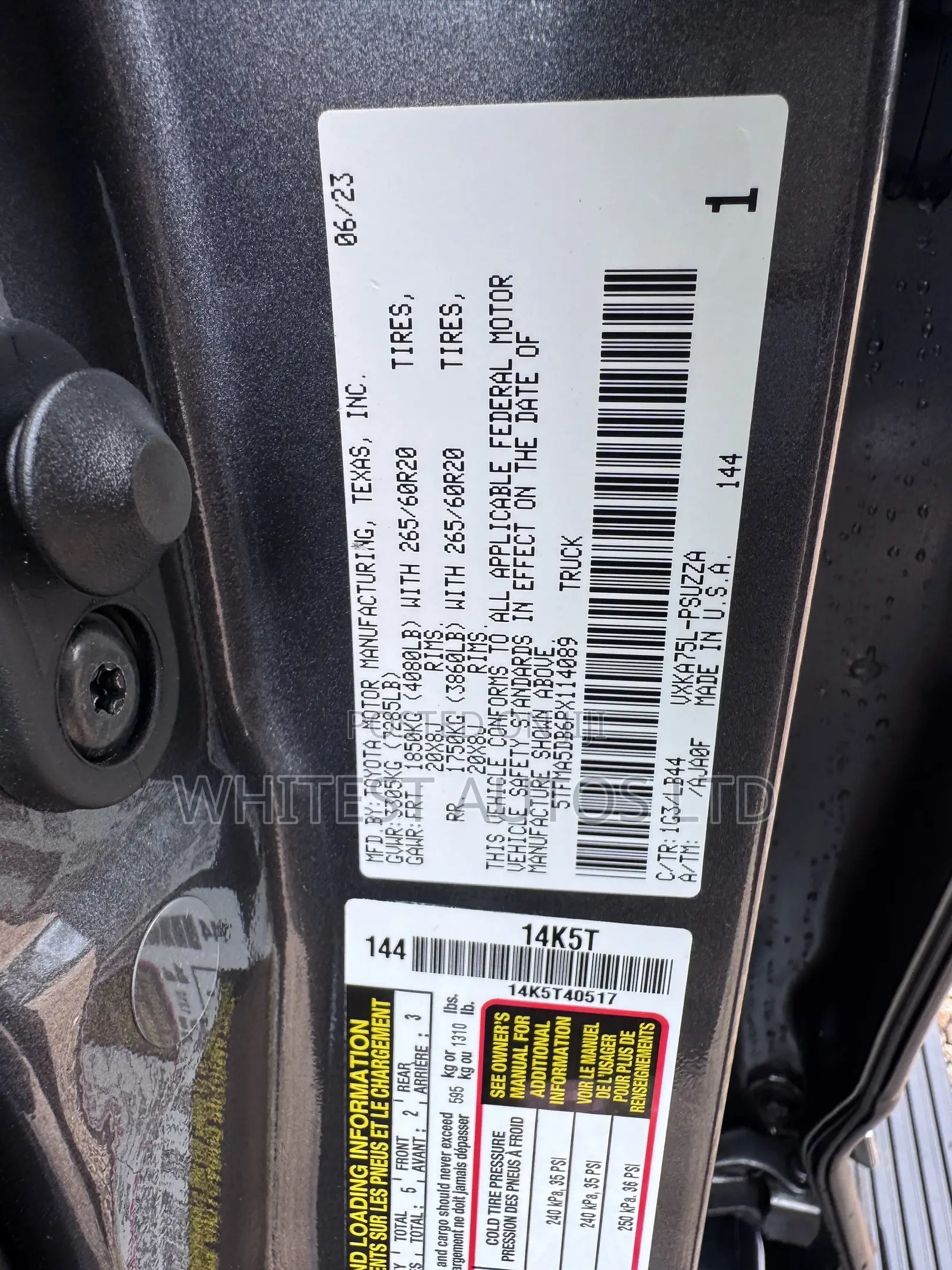 Toyota Tundra 1794 Edition CrewMax 6.5' Bed 2024 Gray