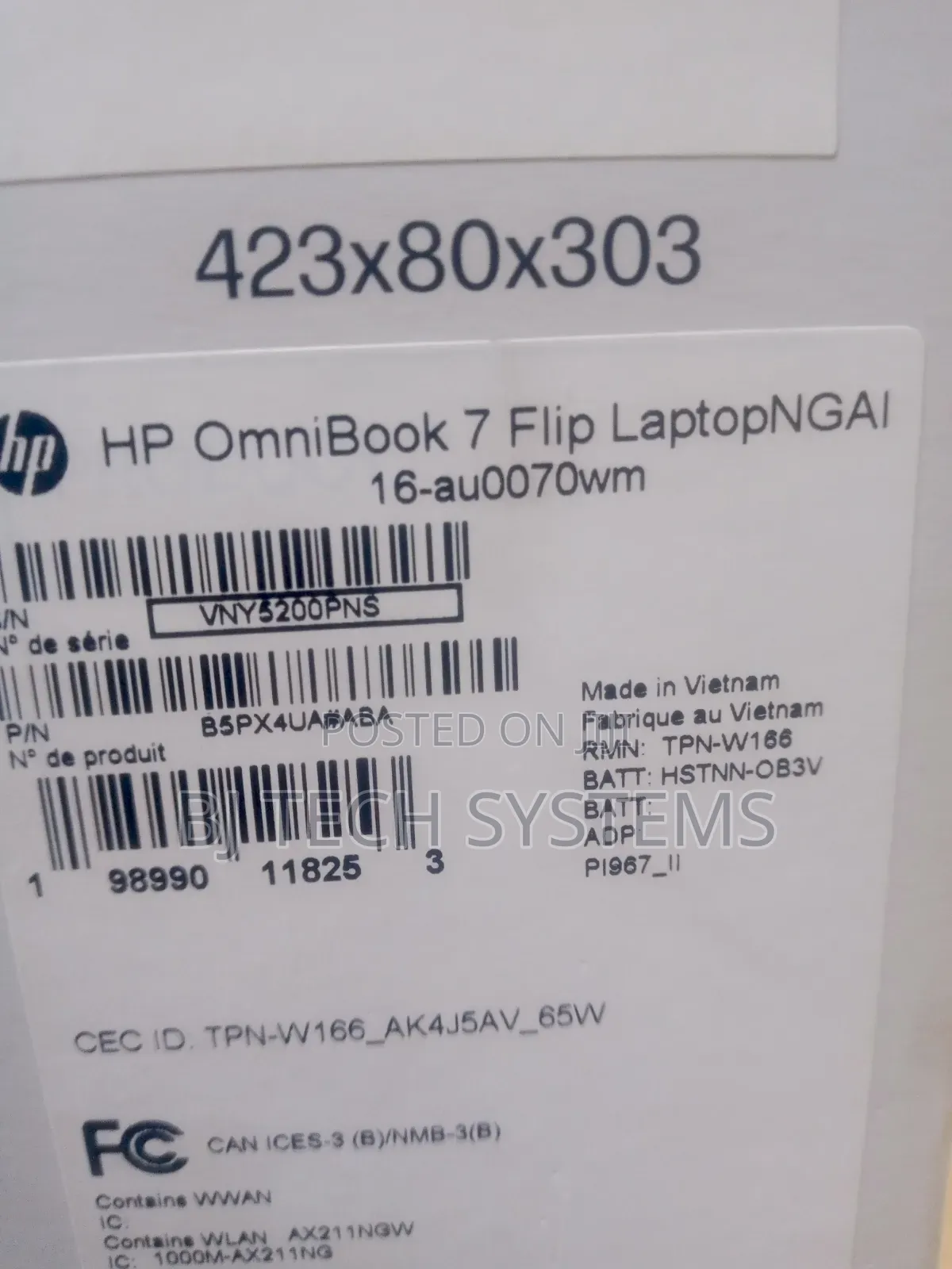 New Laptop HP OmniBook 7 16" 16GB Intel Core Ultra 7 SSD 512GB