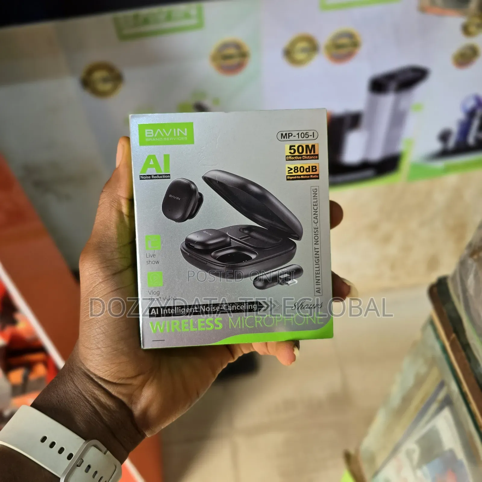 BAVIN MP-105 AI Intelligent Noise-Canceling Wireless Microphone