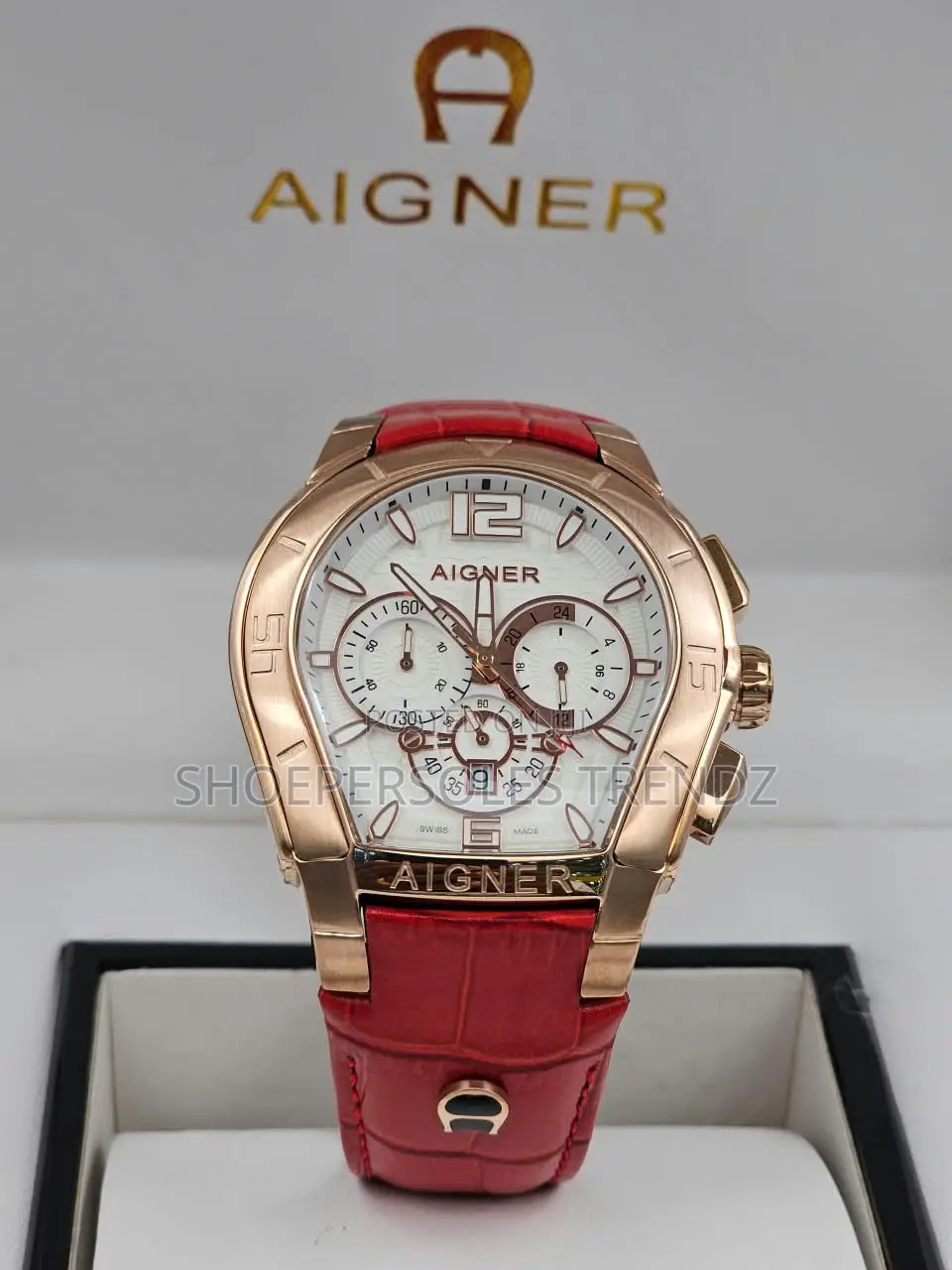 Premium Aigner Chronograph Leather Wristwatch in 4 Designs