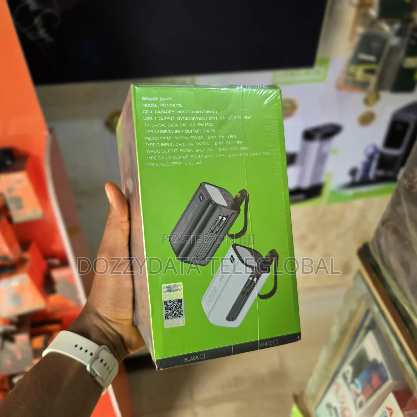 BAVIN PC1057S 80000mAh PowerBank 22.5W Fast Charging LED Light
