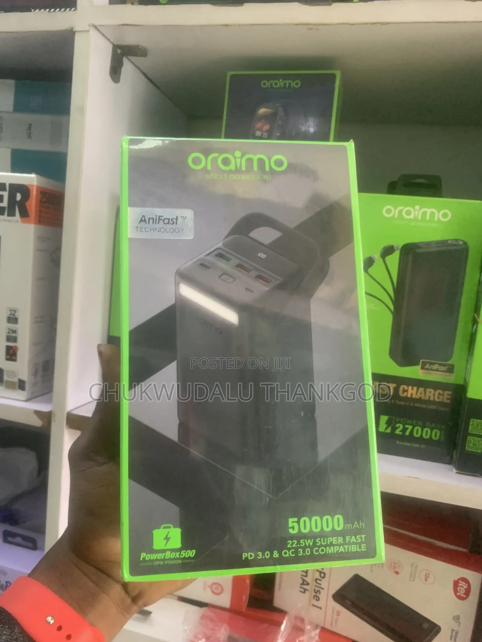 Oraimo 50000mAH Power Bank 85W Ultra Fast Charging,PowerJet 501