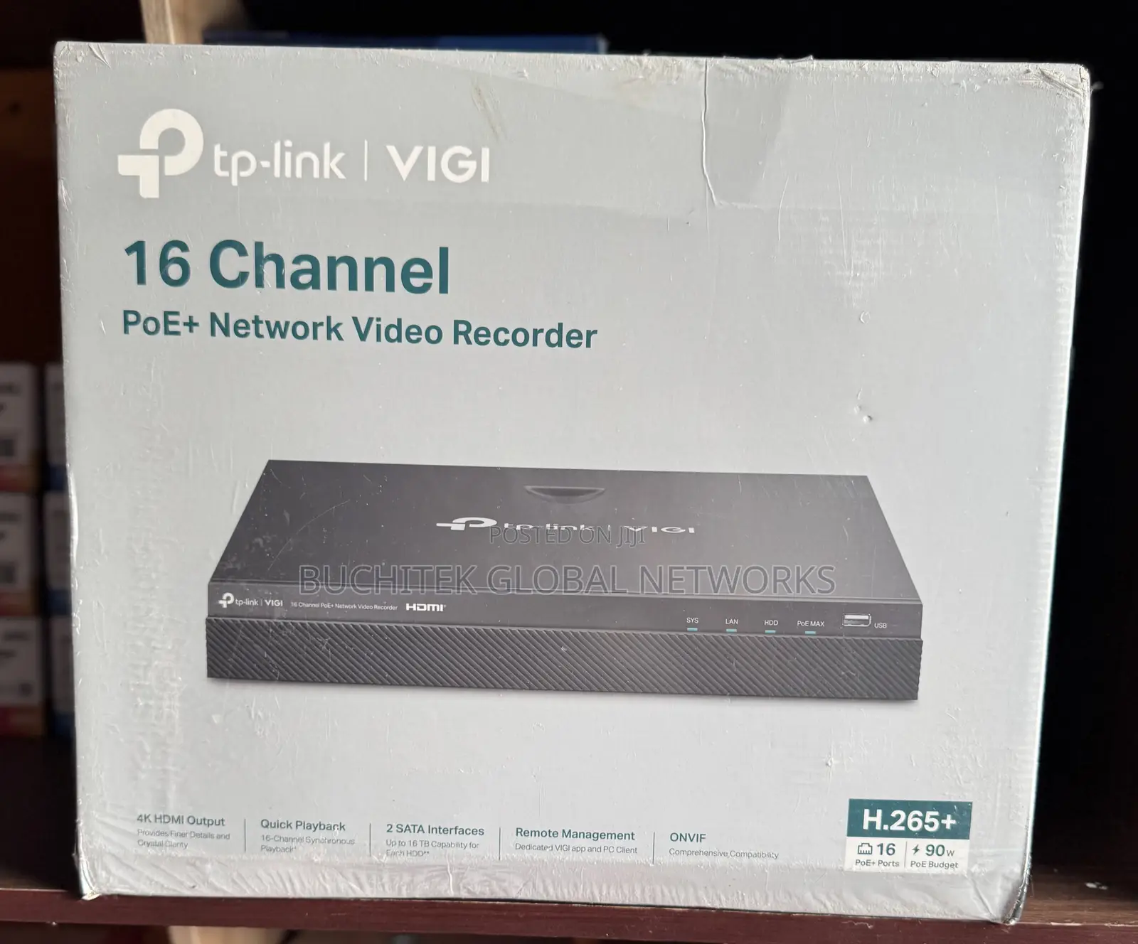 TP-Link VIGI 16-Channel PoE+ Network Video Recorder.