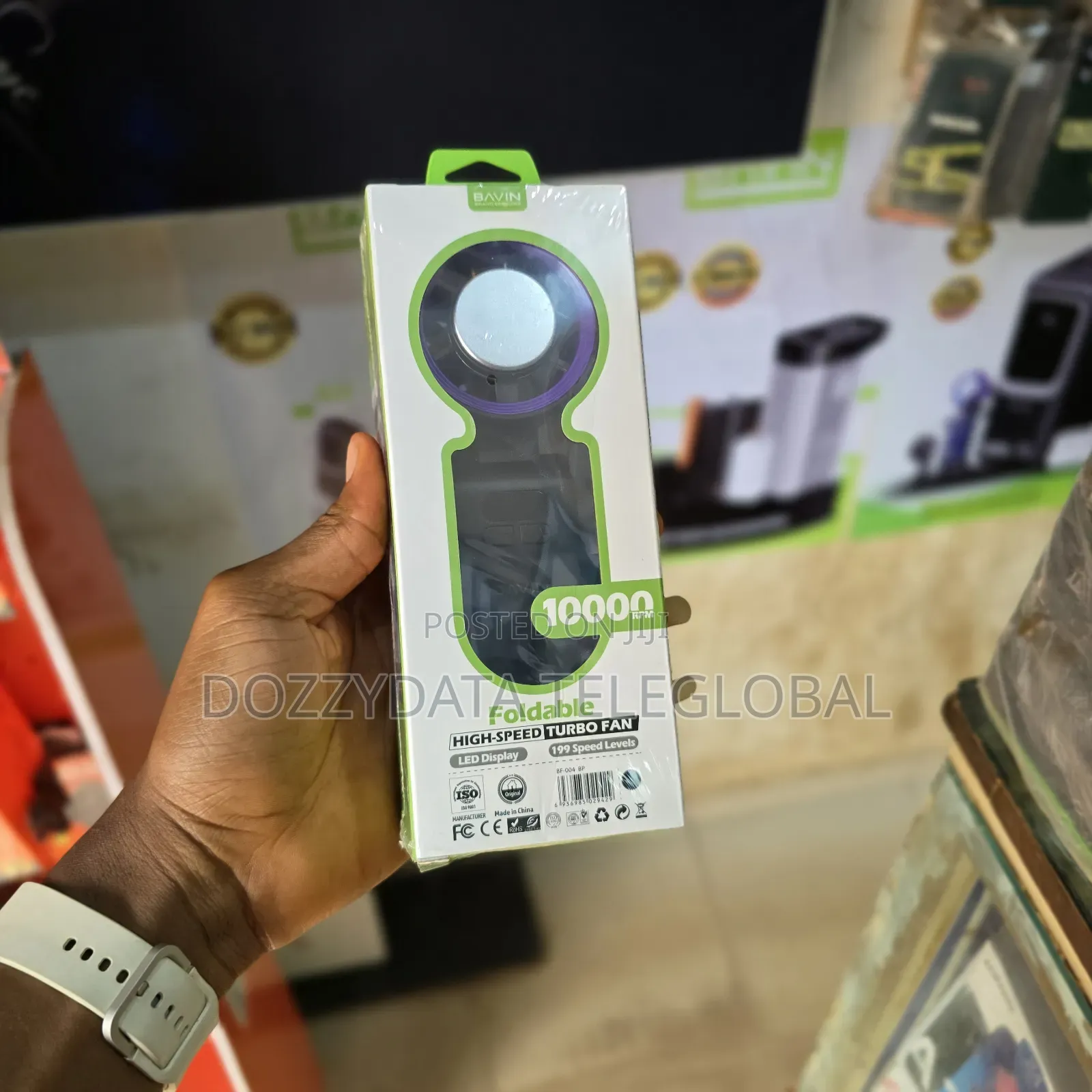 BAVIN BF-004 High-Speed Turbo Hand Fan Portable Rechargeable Fan