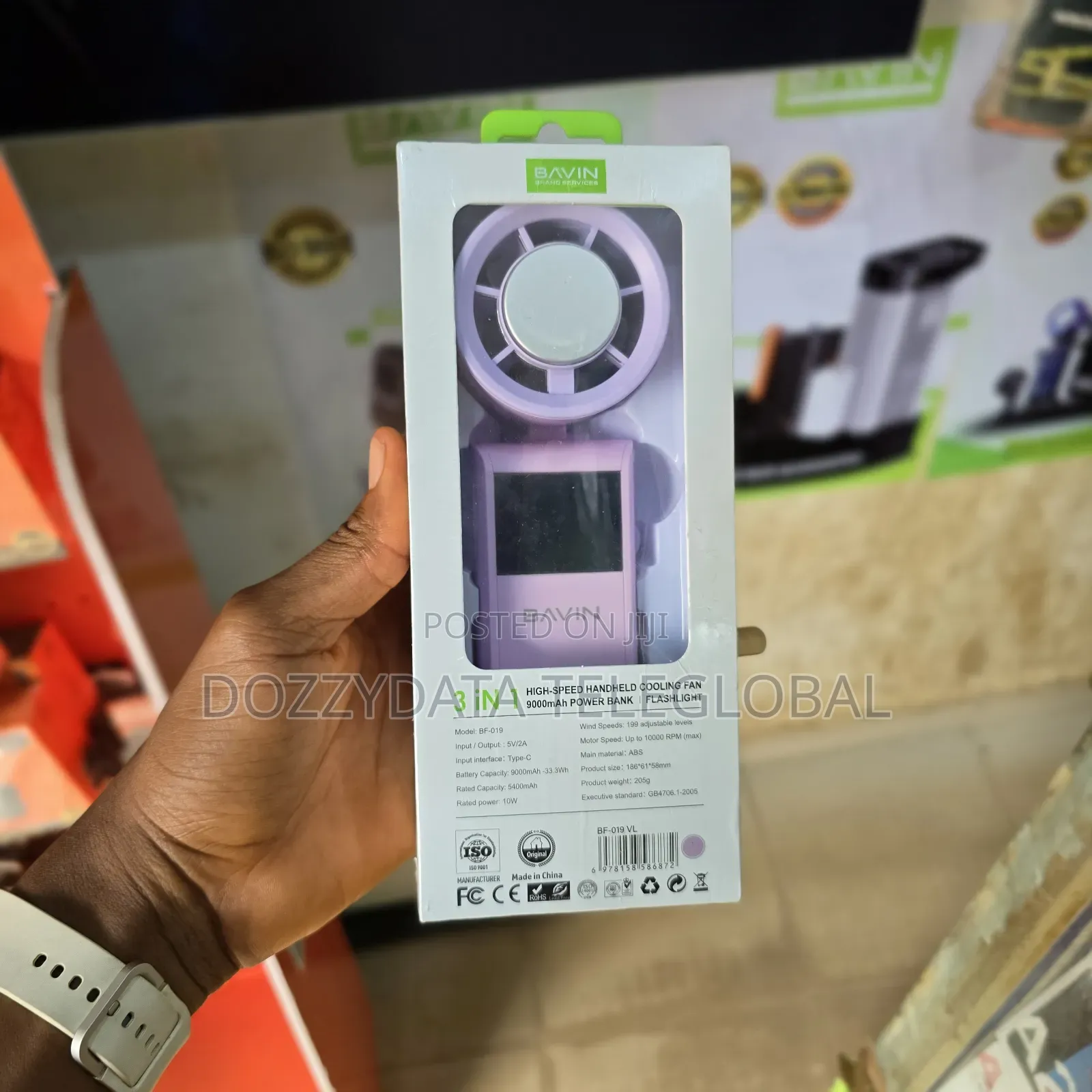 BAVIN BF-019 Portable Icy Cooling Fan