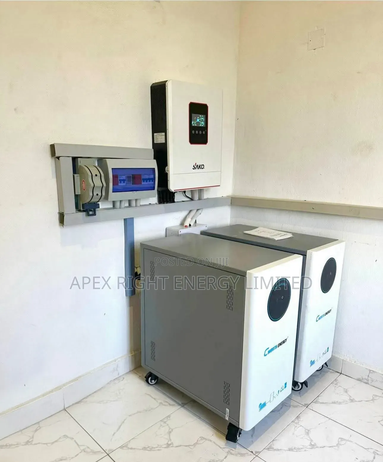 12kva Sako Inverter+30kwh Cworth Lithium Battery+650w Panel X18