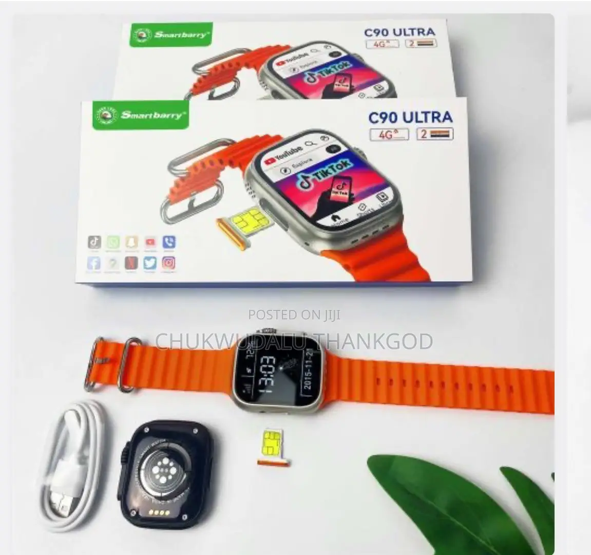 C90 Ultra 4G Smart Watch With SIM Card 64GB ROM
