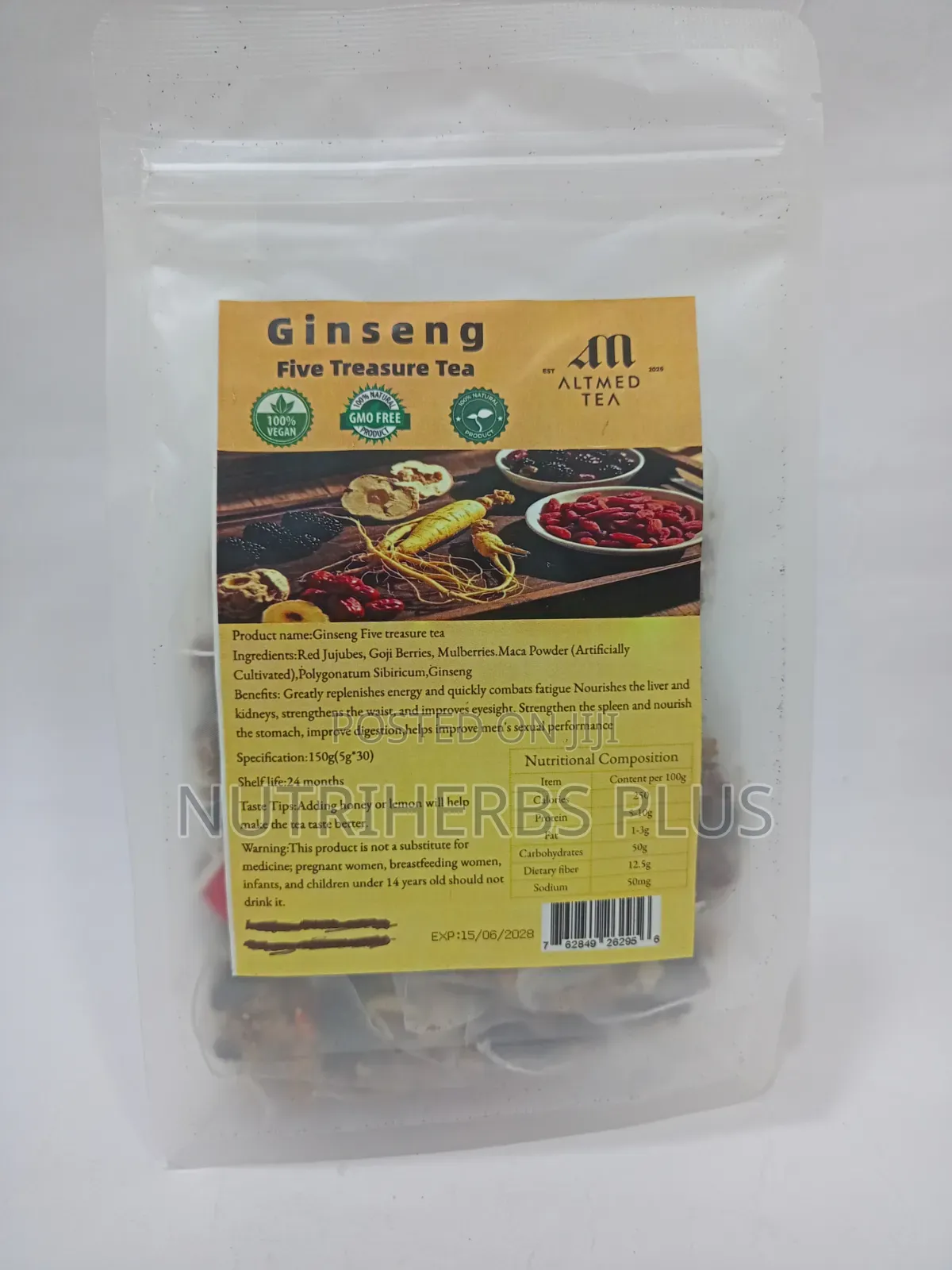 Ginseng Five Treasure Tea (Herbal Ginseng Infusion)