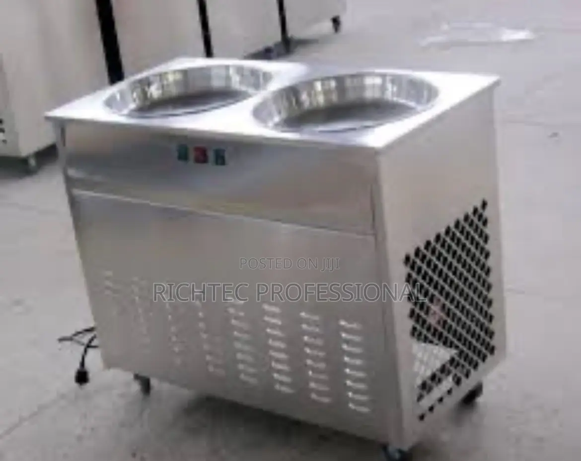 Commercial Rolled Ice Cream Machine – Mobile Dual-Pan Fry Ice Machine