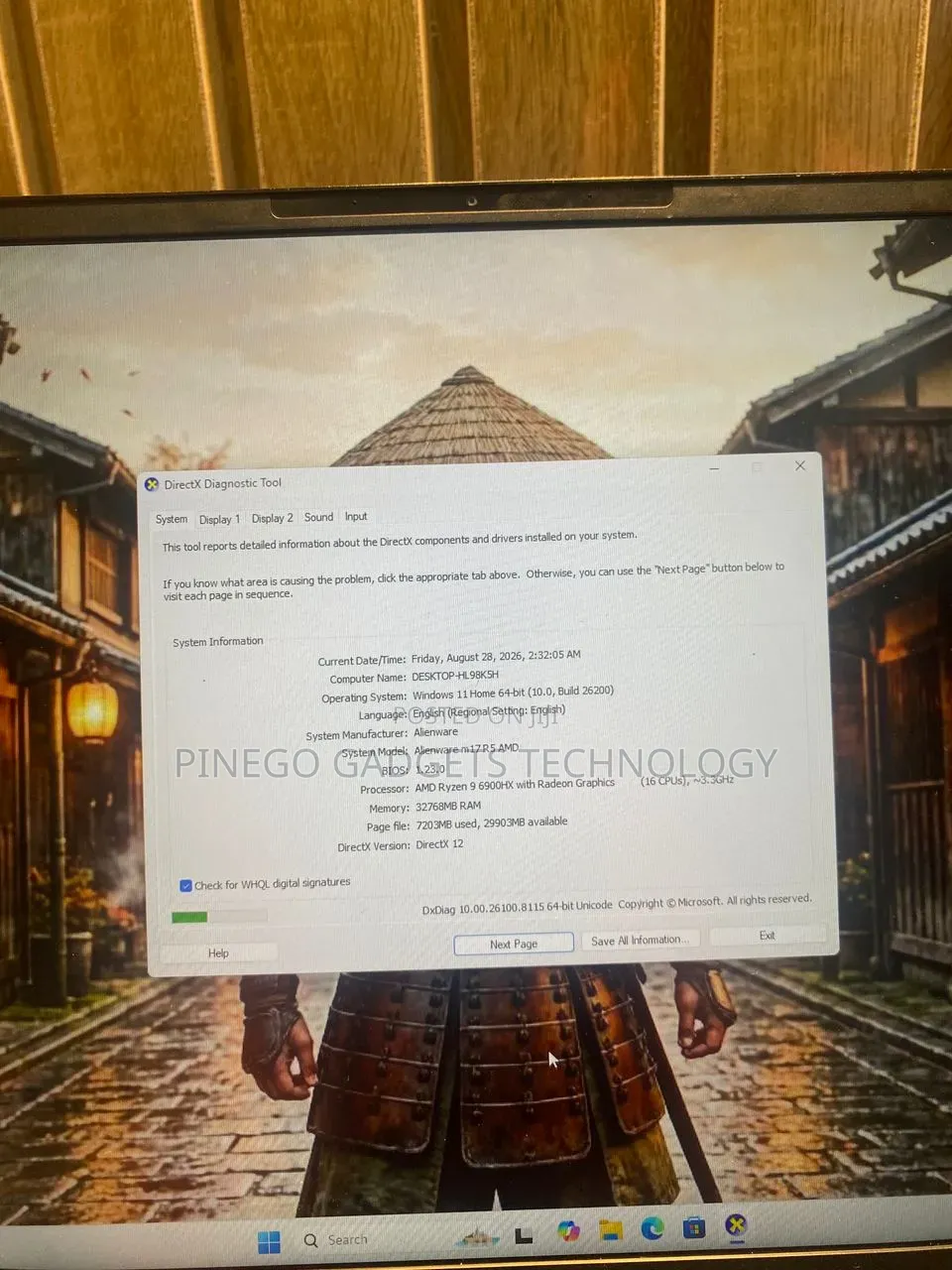 Laptop Dell Allienware M18 R1 32GB AMD Ryzen 9 SSD 1T