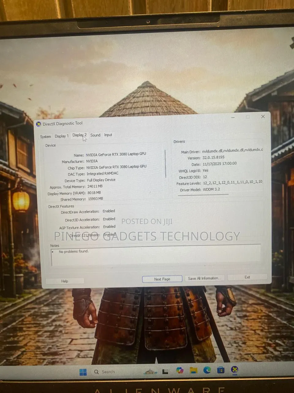 Laptop Dell Allienware M18 R1 32GB AMD Ryzen 9 SSD 1T