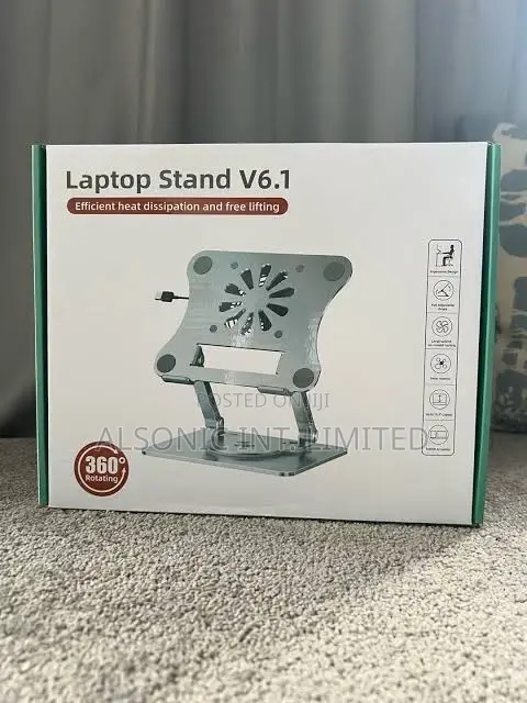 V6 Laptop Stand V6.1 360 Base With Electric Fan