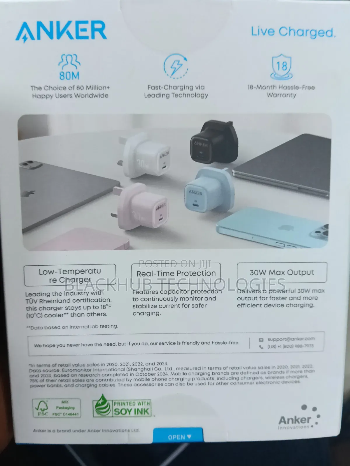 Anker Zolo Fast Charging 30w Pd 3.0, Stylish Design