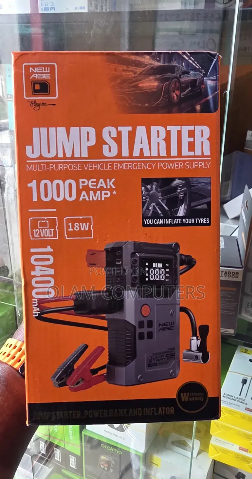 New Age Jump Starter Multi-Purpose Vehicle Emergency Power Supply