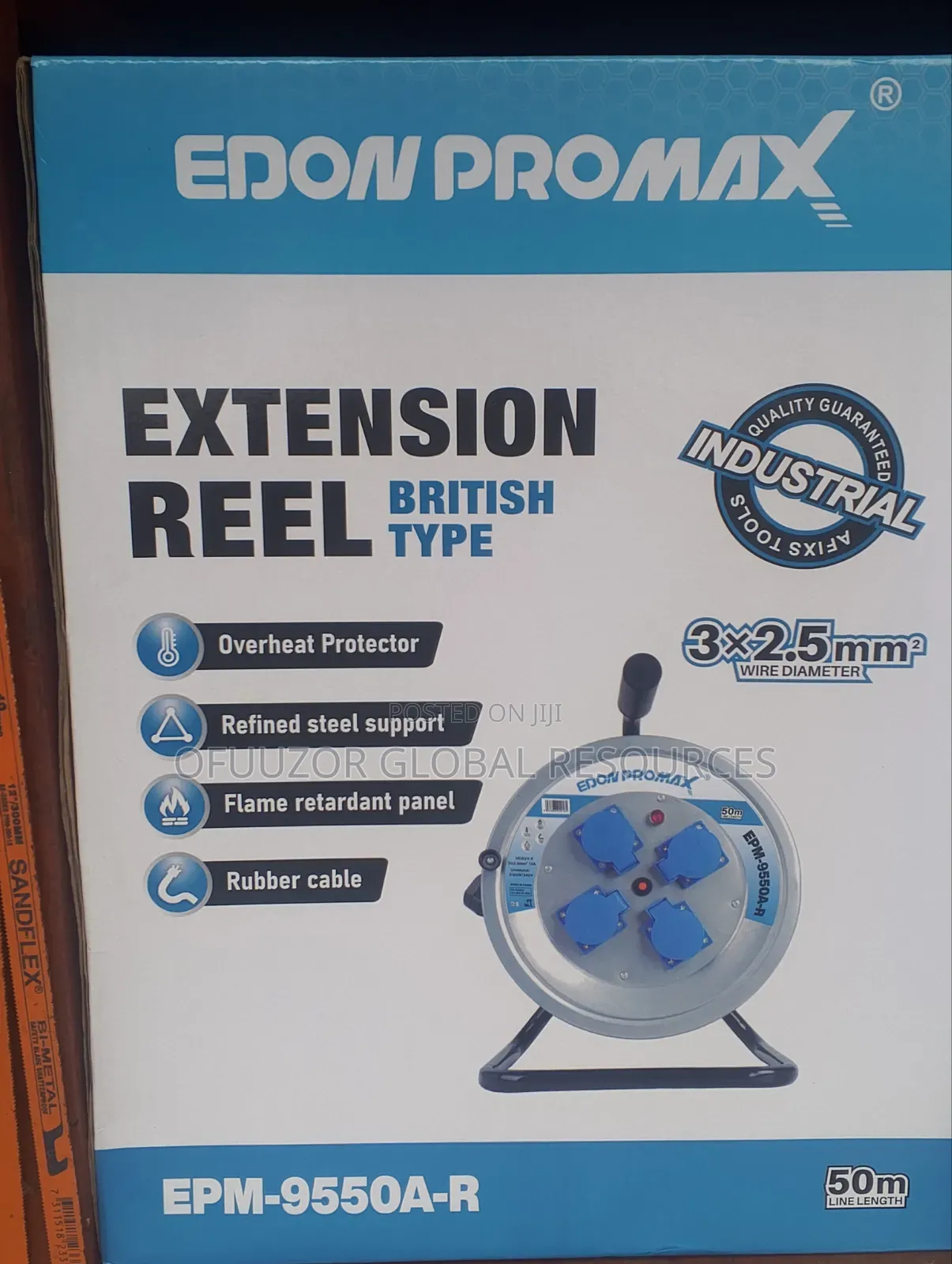 Edon Extension Reel 50m Heavy Duty